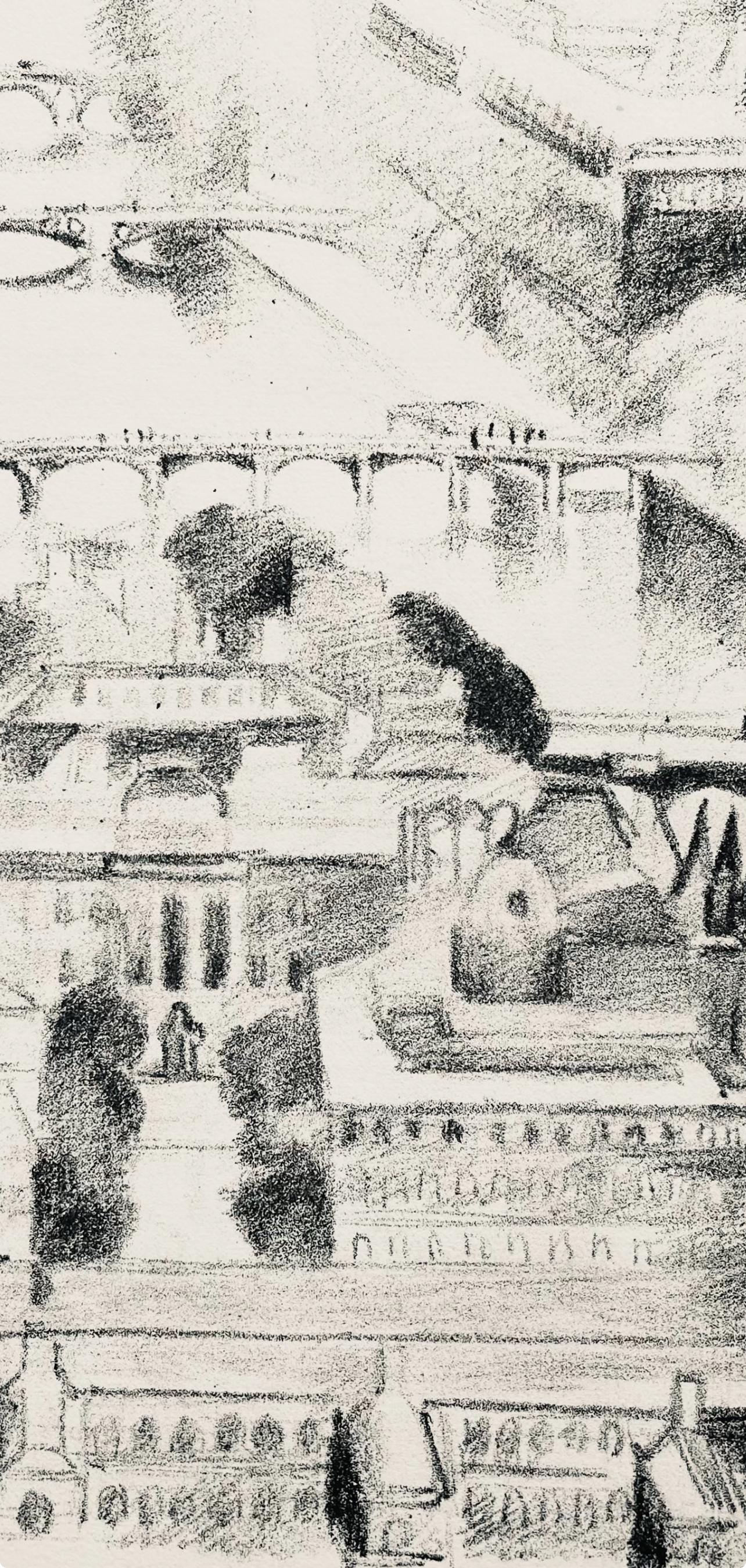 Robert Delaunay, La Seine aux quatre ponts (Habasque 720-728), Allo! Paris!, Limited Edition Lithograph
