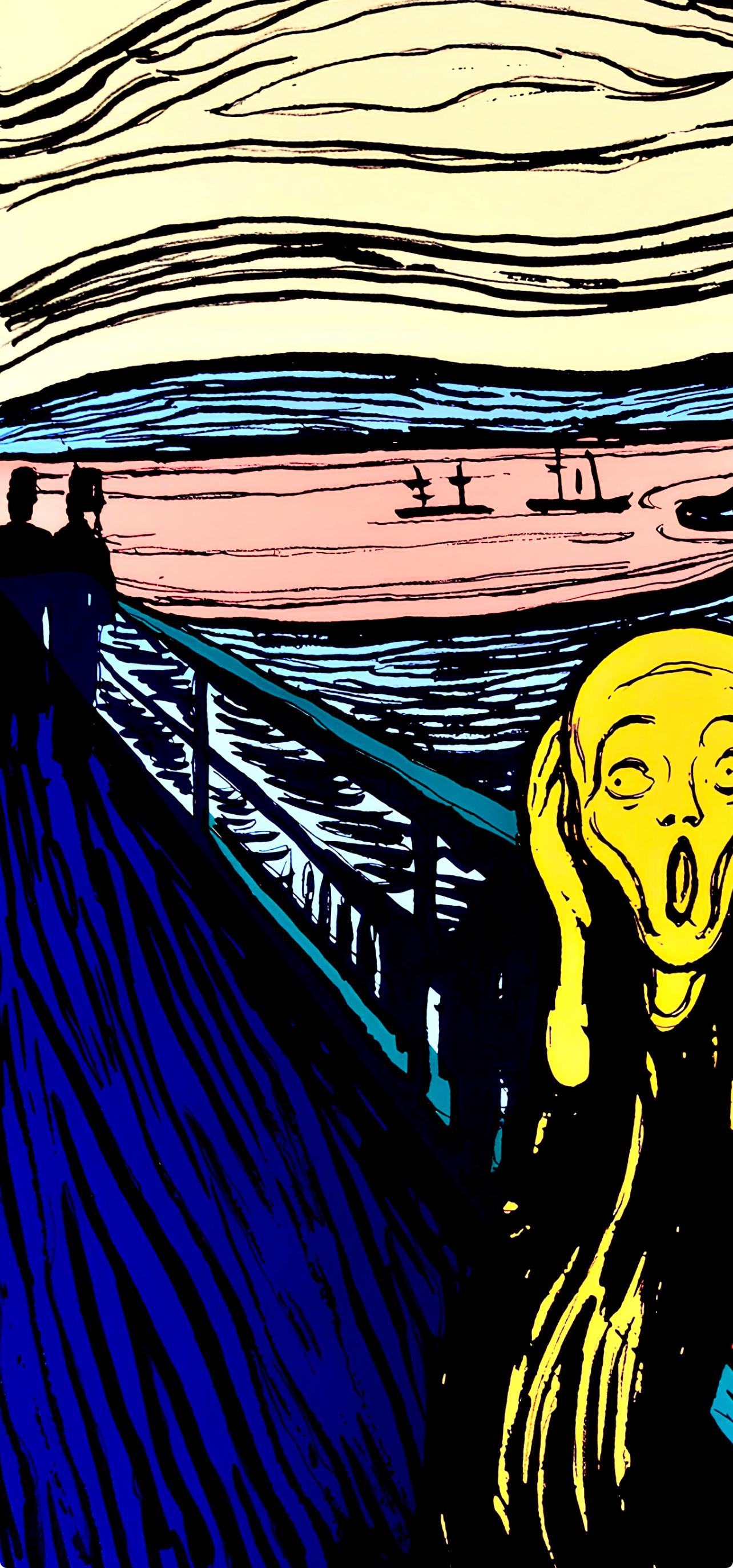 Andy Warhol, The Scream (after Edvard Munch), Orange, Official Limited Edition, Sunday B. Morning, Silkscreen