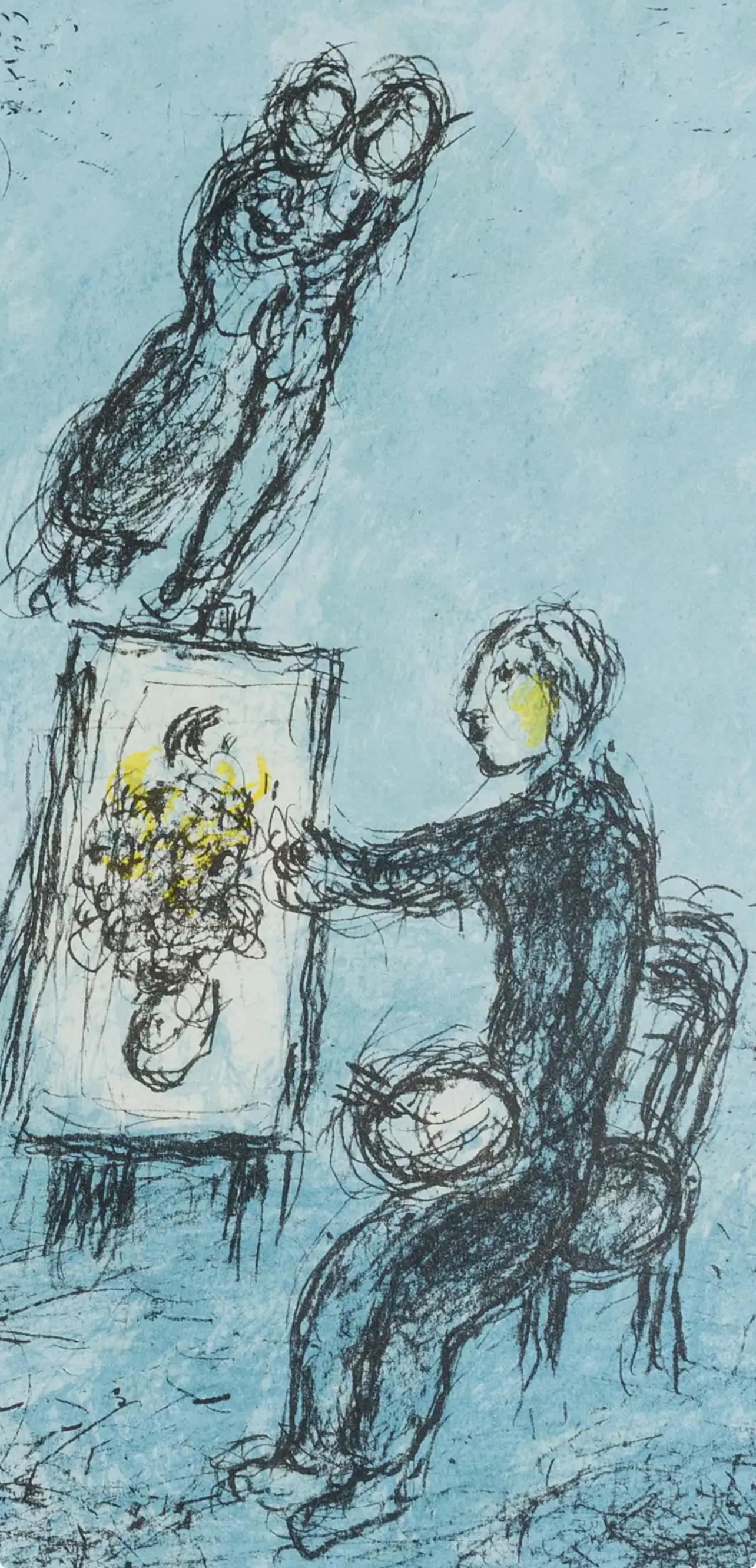 Marc Chagall, Composition (Cramer 111; Mourlot 992), Derrière le miroir, Limited Edition Lithograph