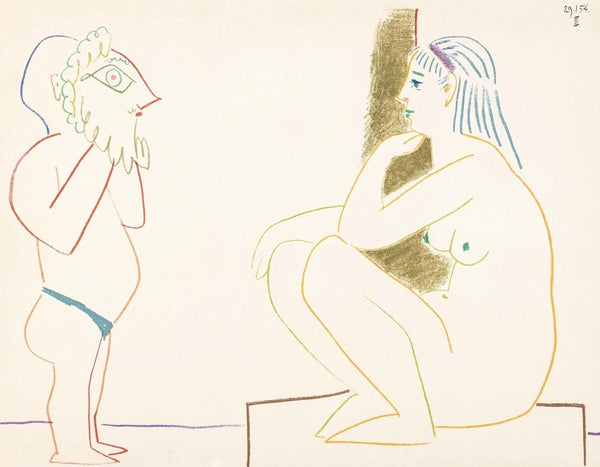 Pablo Picasso, Composition, Picasso and the Human Comedy, Verve: Revue Artistique et Littéraire, Limited Edition Lithograph
