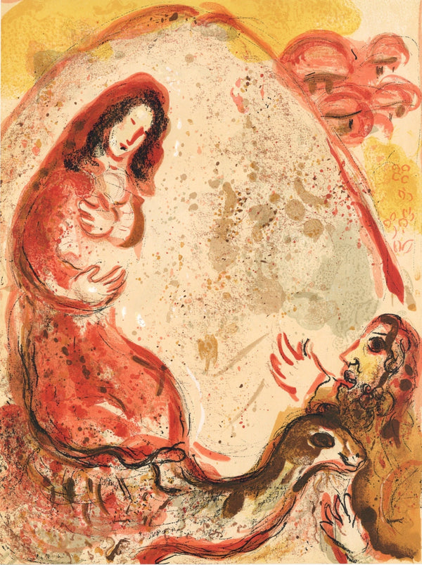 Marc Chagall, Rachel (Mourlot 117-46; Cramer 25), Drawings from the Bible by Marc Chagall, Verve: Revue, Limited Edition Lithograph
