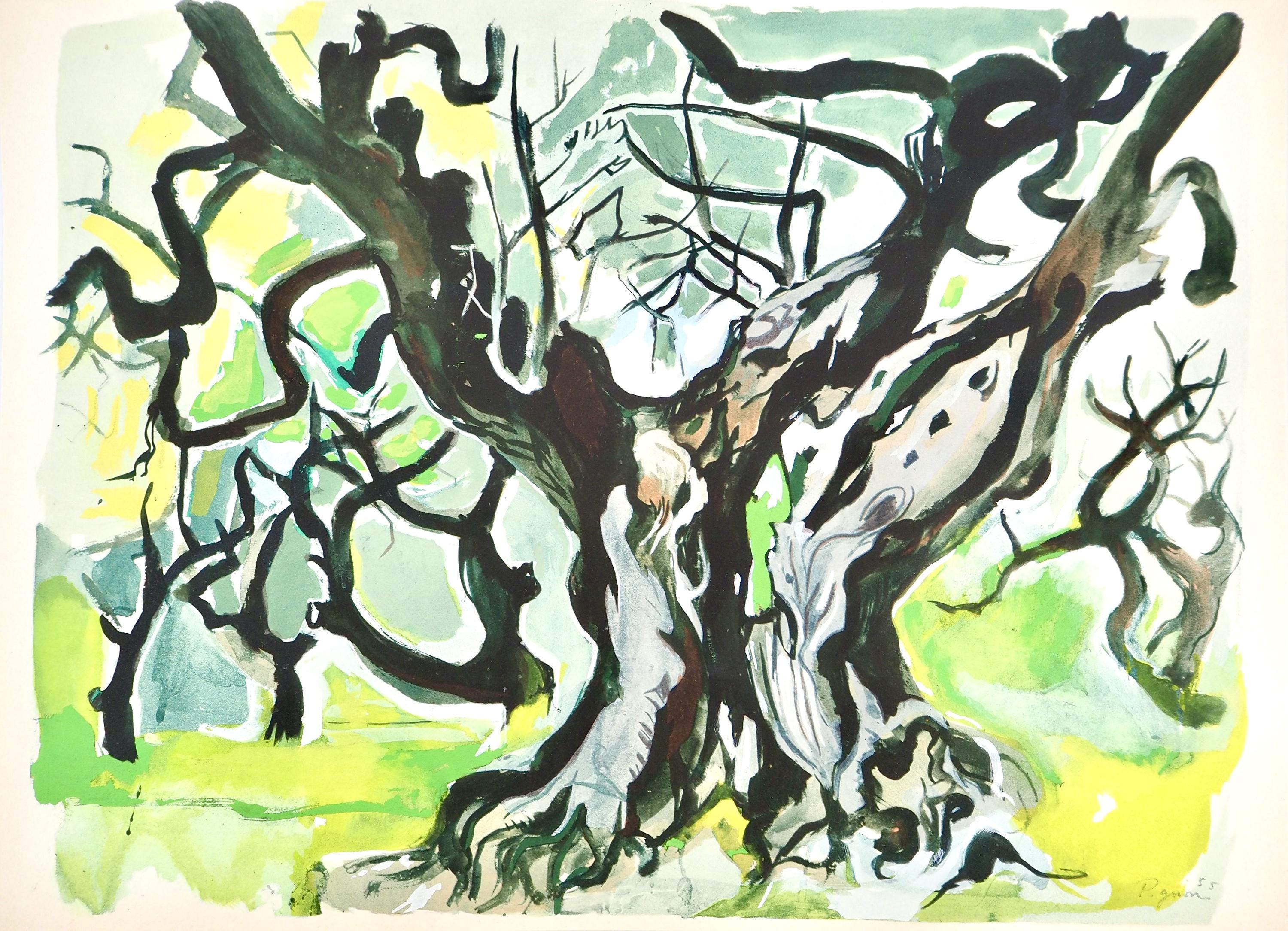 Édouard Pignon, Composition, Arbres et Voiles, Limited Edition Lithograph