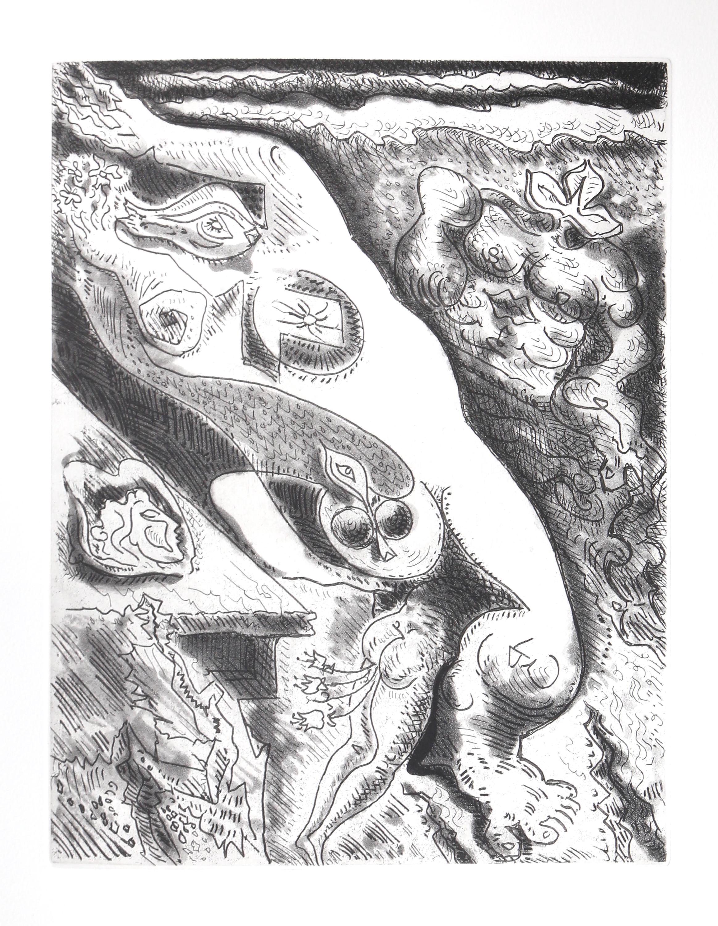 André Masson, Composition (Cramer 99), Le Septieme Chant, Limited Edition Engraving