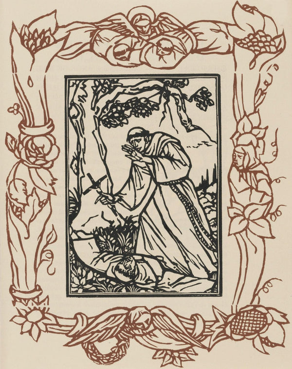 Émile Bernard, Composition (Morane, No. 100), Les Petites Fleurs de St. Françoise, Limited Edition Woodcut