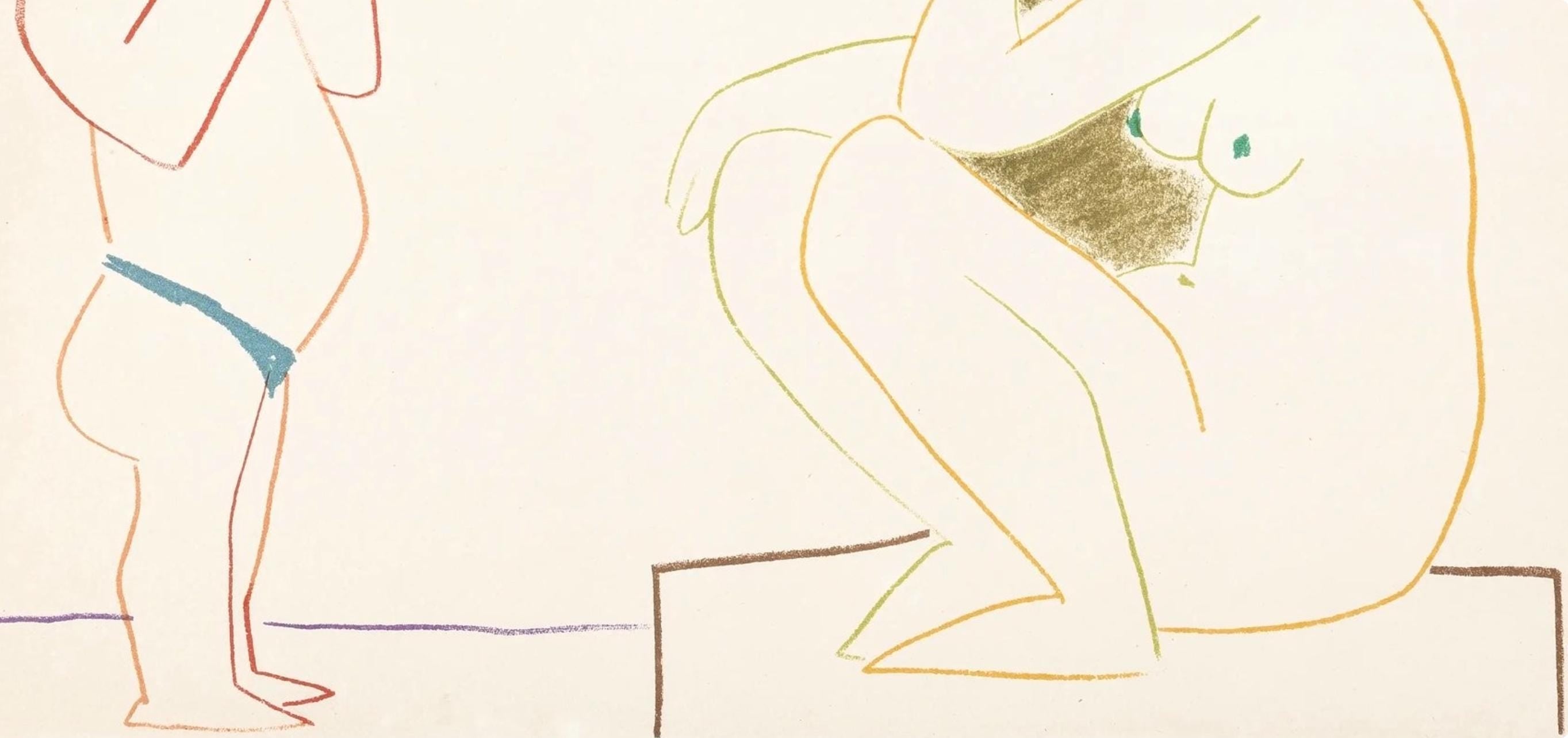 Pablo Picasso, Composition, Picasso and the Human Comedy, Verve: Revue Artistique et Littéraire, Limited Edition Lithograph