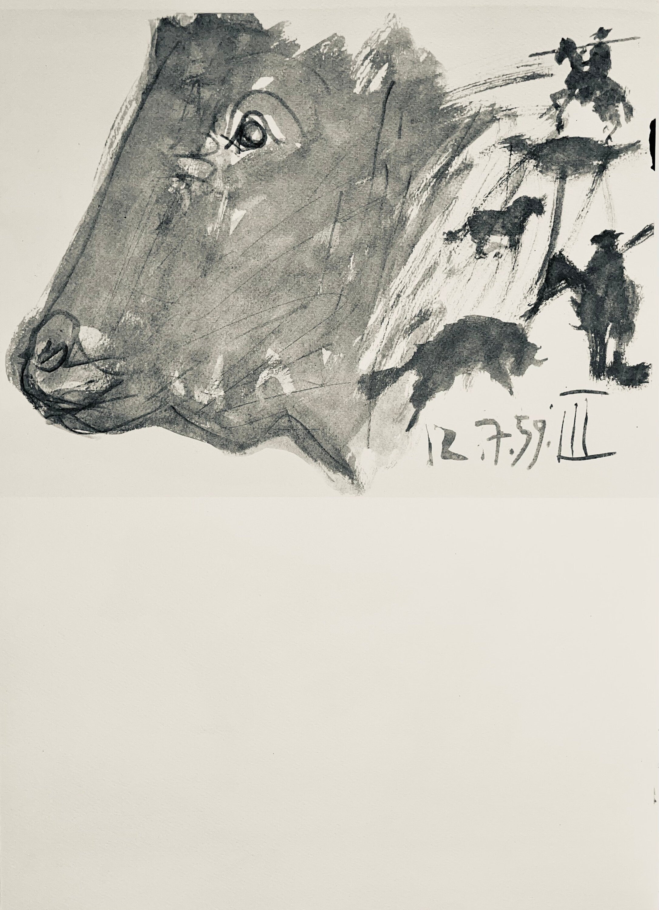 Pablo Picasso, Composition (Bloch 1276; Czwiklitzer 23), Toros y Toreros, Limited Edition Lithograph