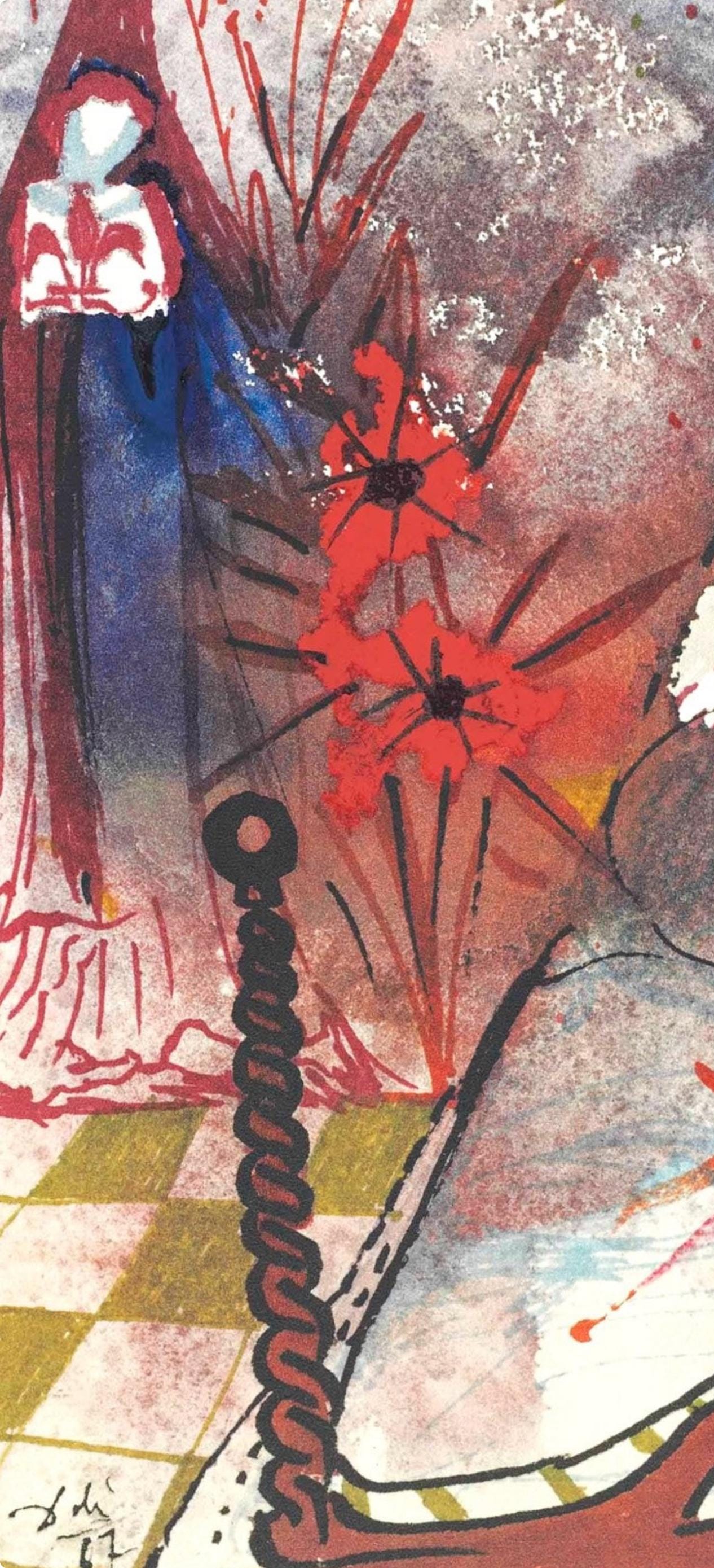 Salvador Dali, Composition (Michler/Löpsinger 1601), Romeo e Giulietta, Limited Edition Lithograph and Silkscreen
