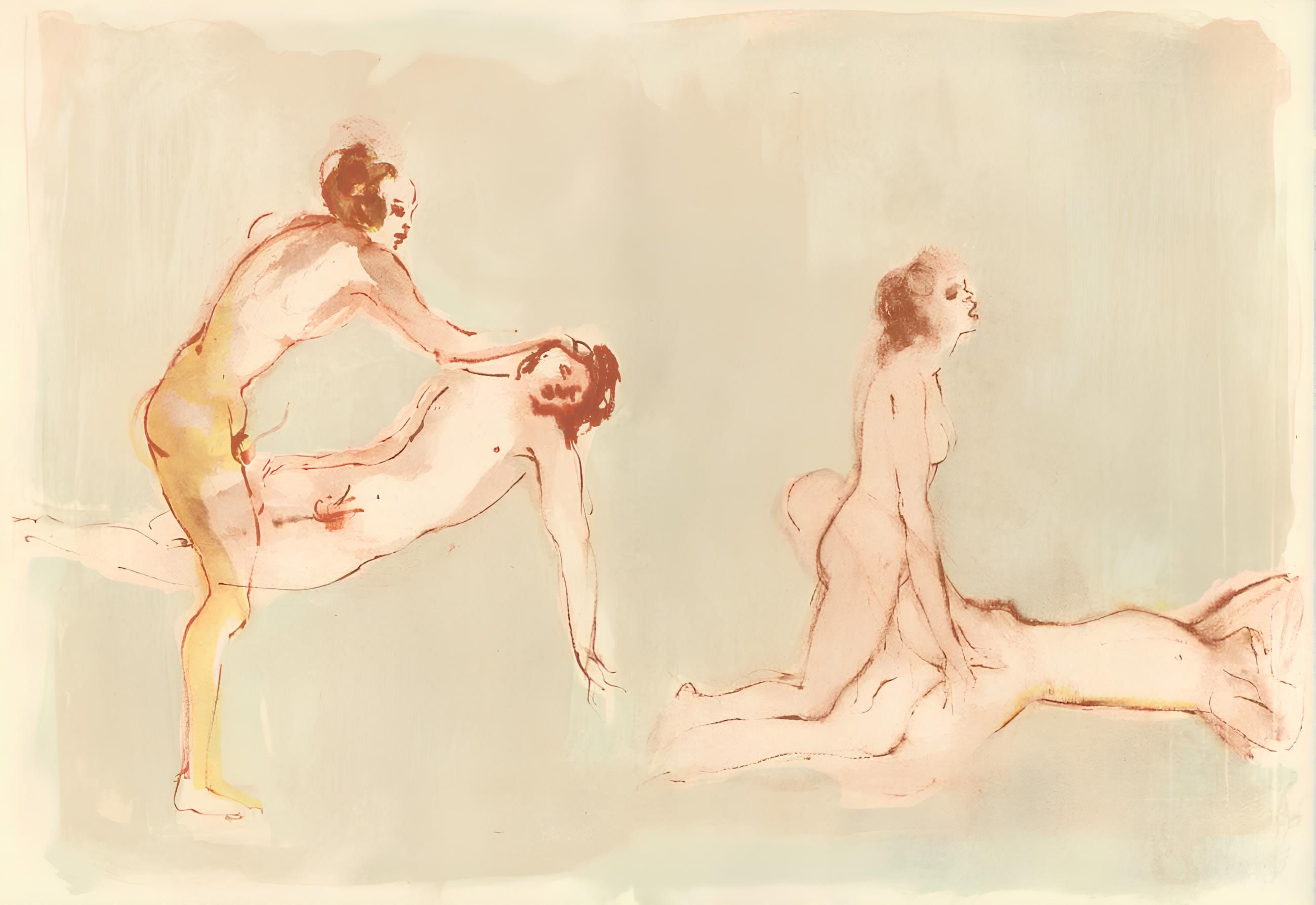 Léonor Fini, Composition, Parallèlement, Limited Edition Lithograph