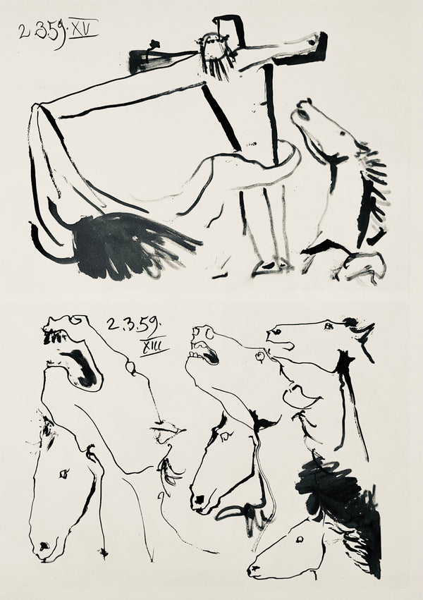 Pablo Picasso, Composition (Bloch 1276; Czwiklitzer 23), Toros y Toreros, Limited Edition Lithograph