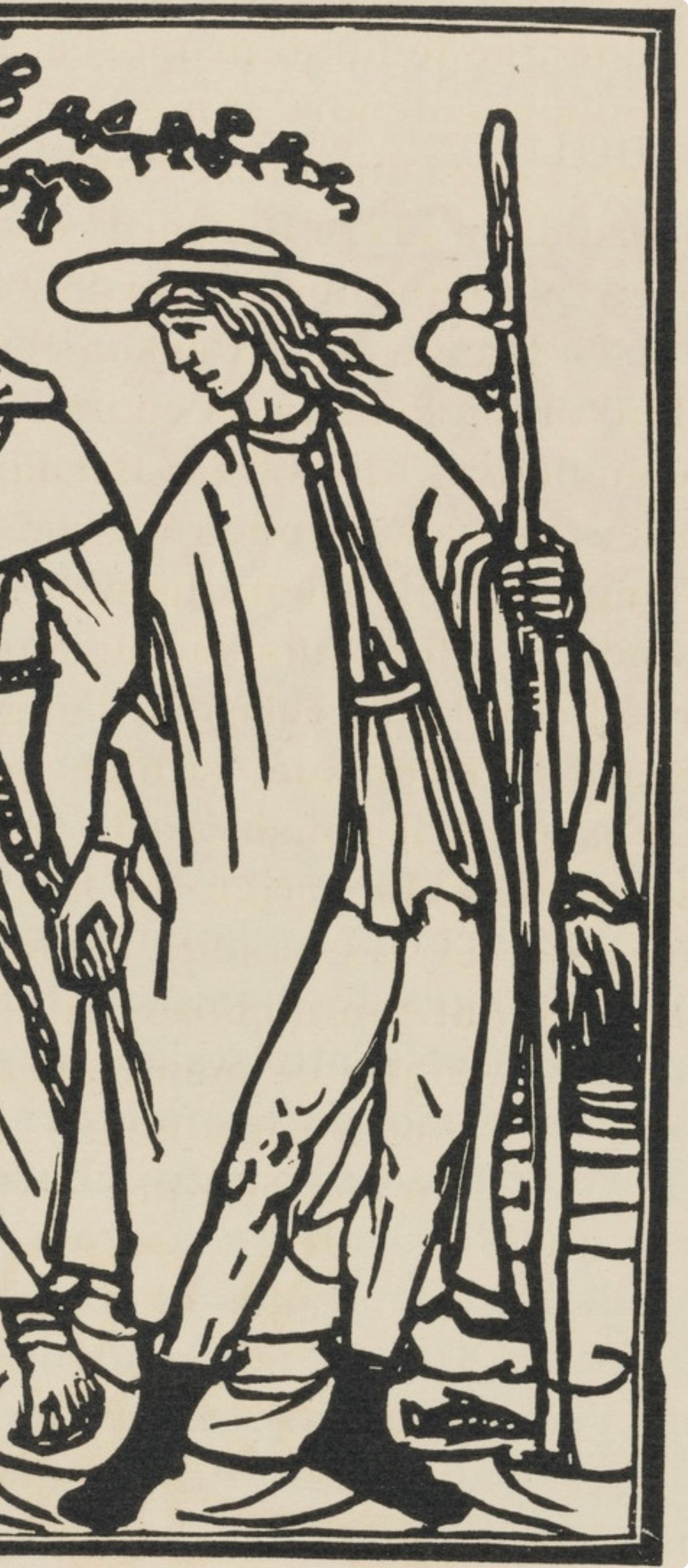 Émile Bernard, Composition (Morane, No. 100), Les Petites Fleurs de St. Françoise, Limited Edition Woodcut