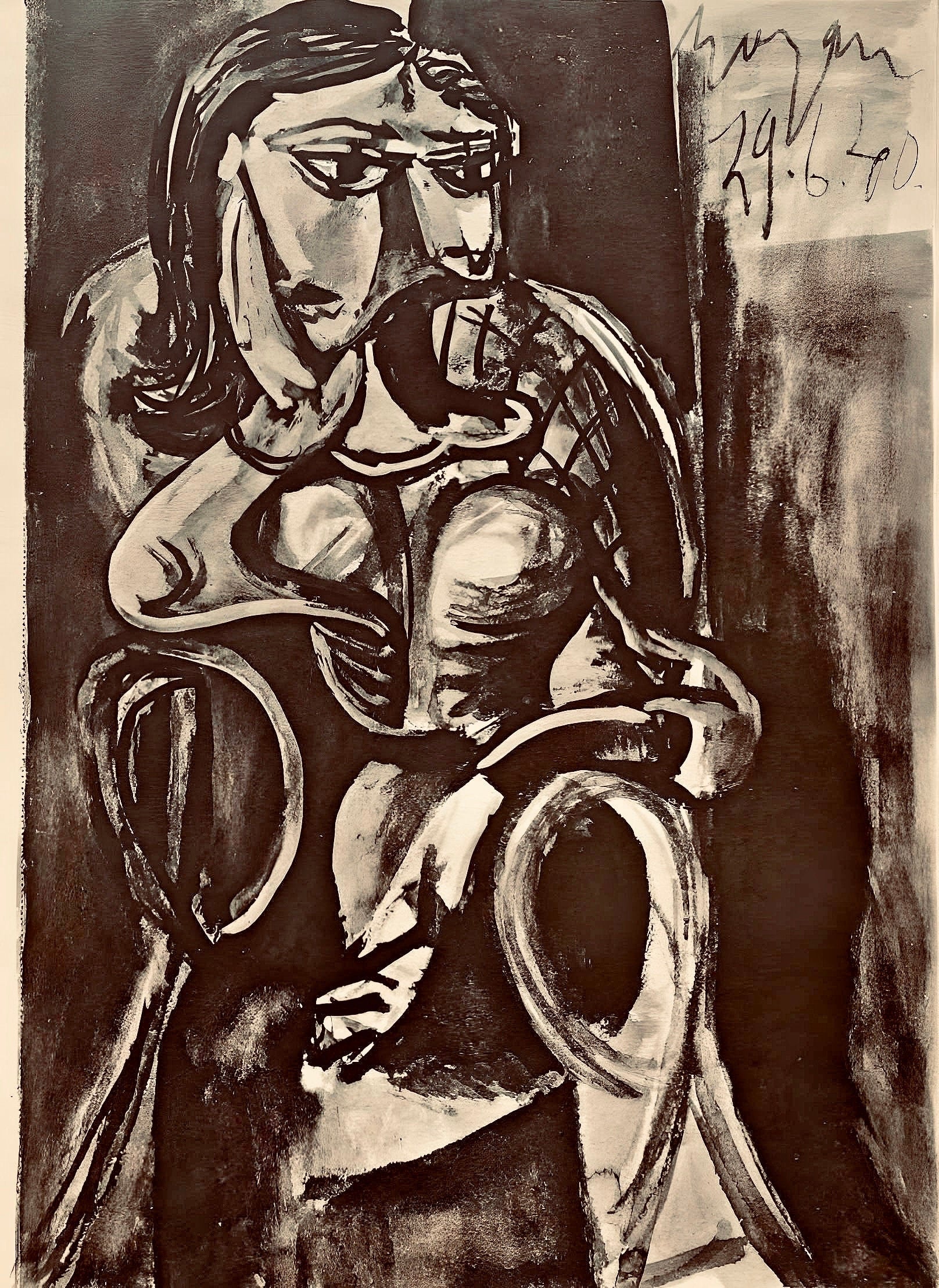 Pablo Picasso, Composition, Carnet de dessins de Picasso, Cahiers d’Art, Limited Edition Lithograph