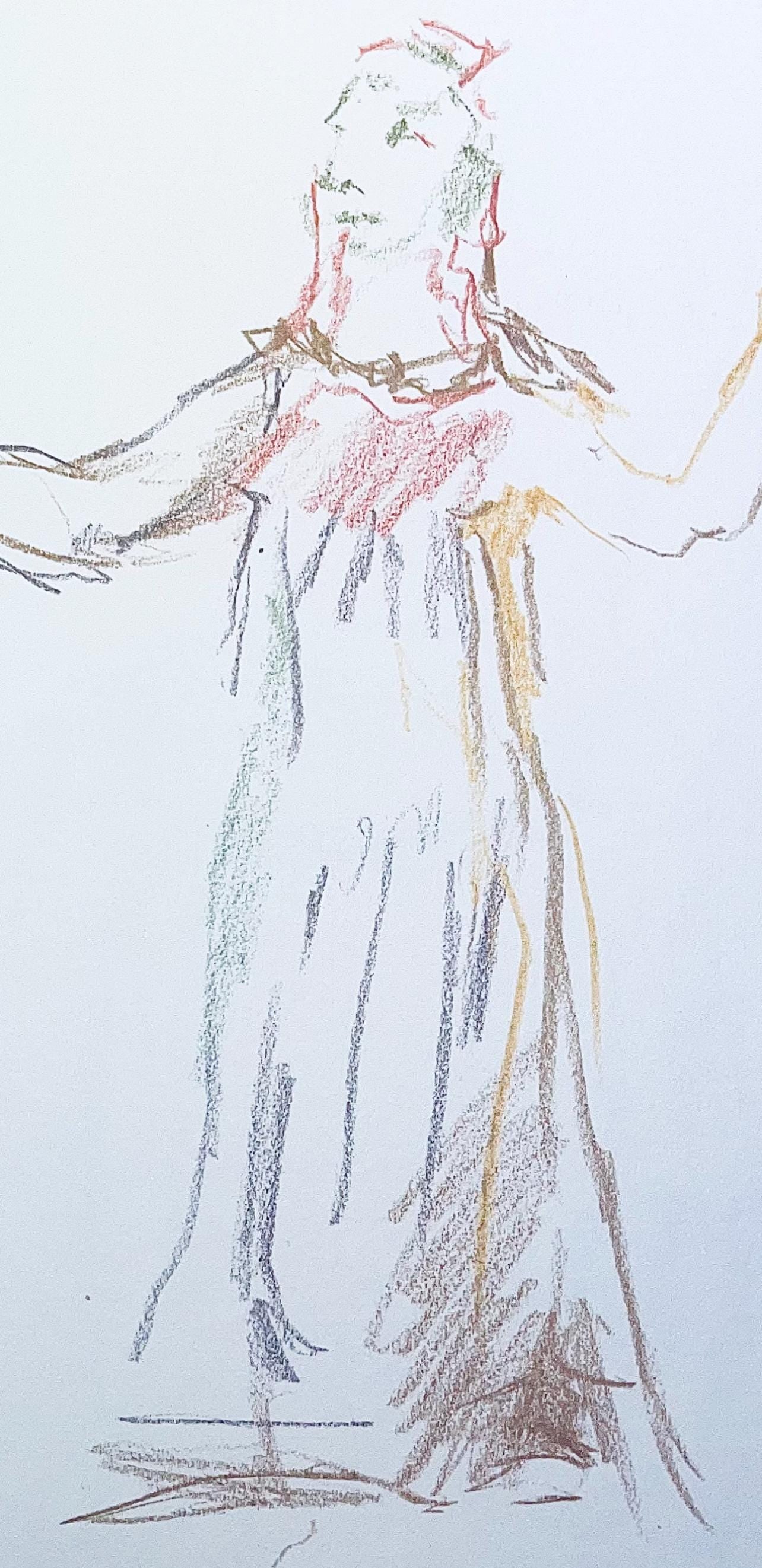 Oskar Kokoschka, Composition, Skizzenbuch der Italienischen Reise 1963, Limited Edition Lithograph