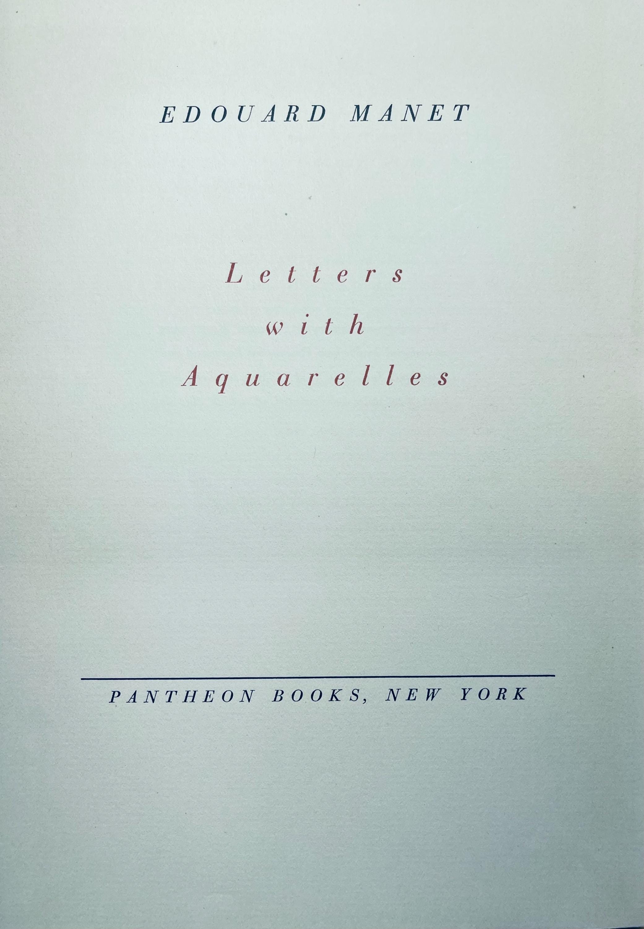 Édouard Manet, Composition, Édouard Manet, Letters with Aquarelles, Limited Edition Lithograph