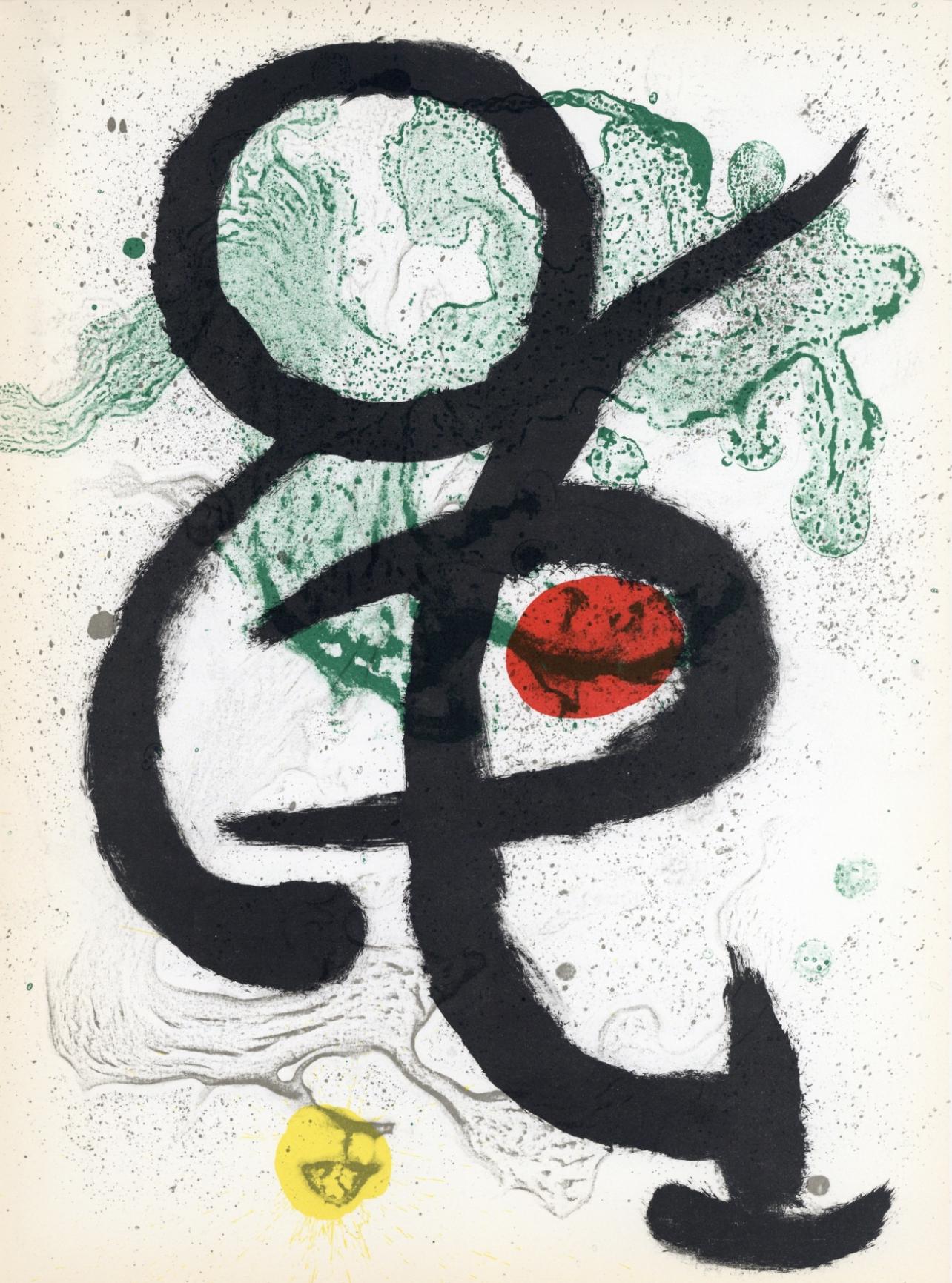 Joan Miró, Composition (Cramer 83; Mourlot 340-347), Derrière le miroir, Limited Edition Lithograph