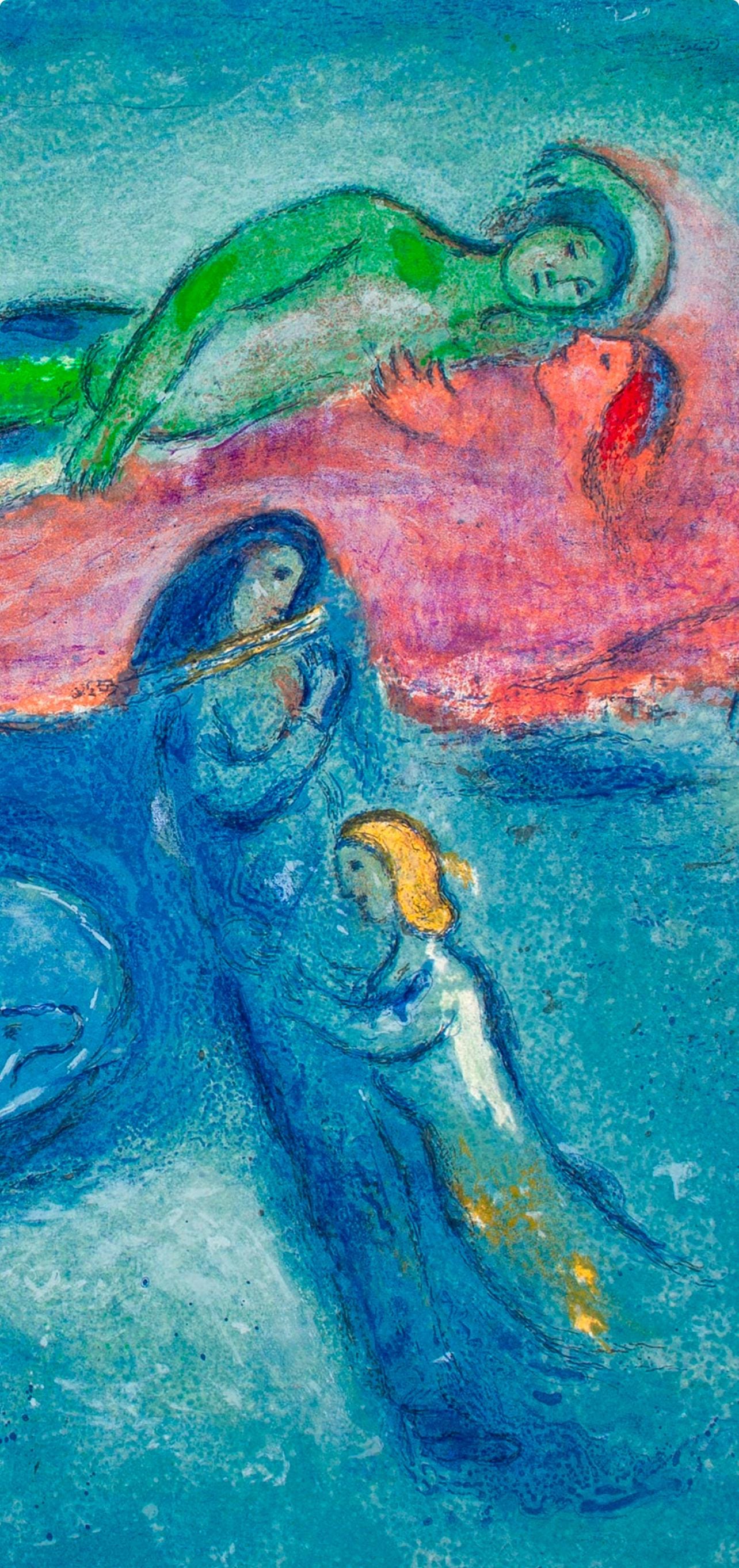 Marc Chagall, La Mort de Dorcon, Daphnis et Chloé, Limited Edition Héliogravure