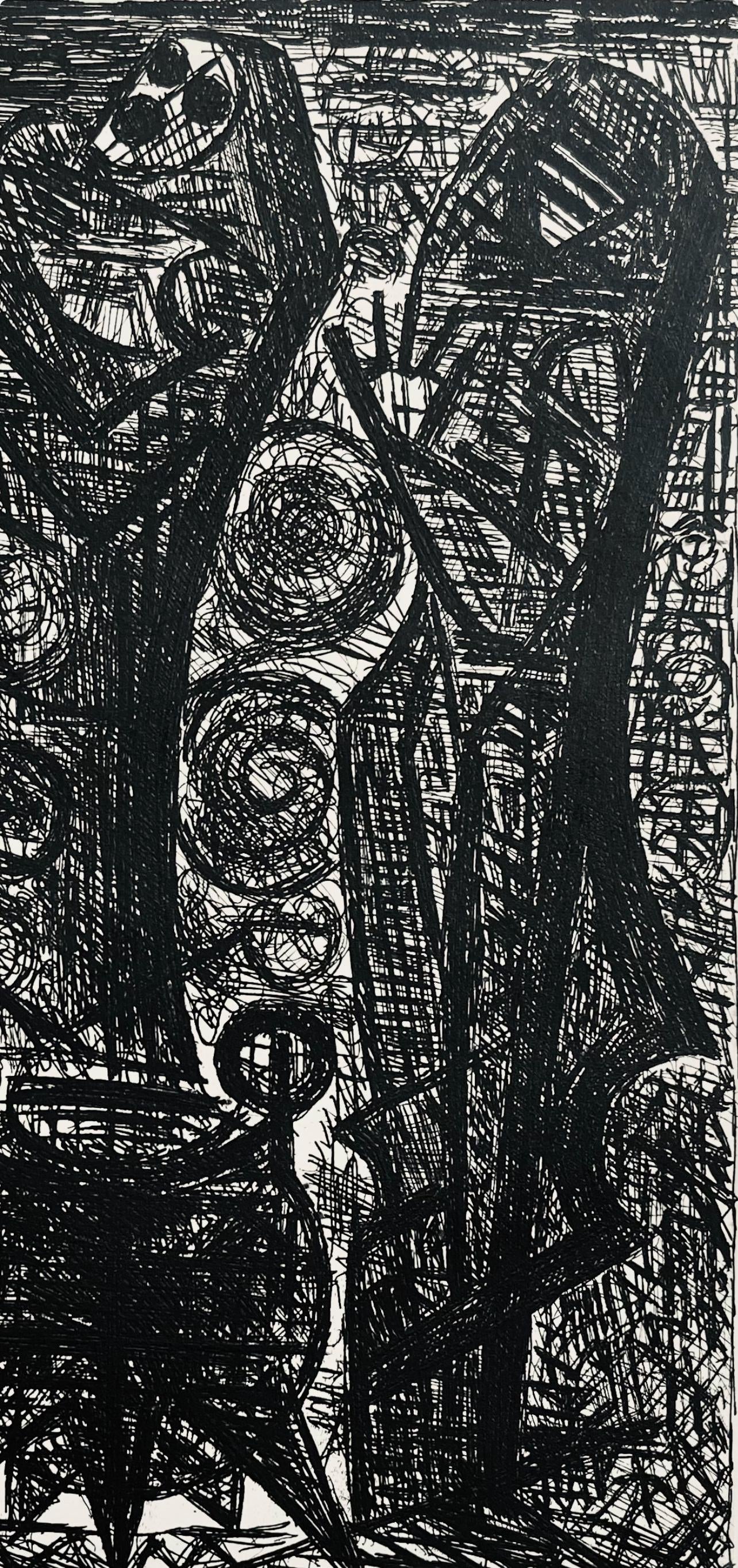 Marcel Gromaire, Les Sorcieres, Scène III, Shakespeare, Macbeth, Eaux-fortes de Gromaire, Limited Edition Etching
