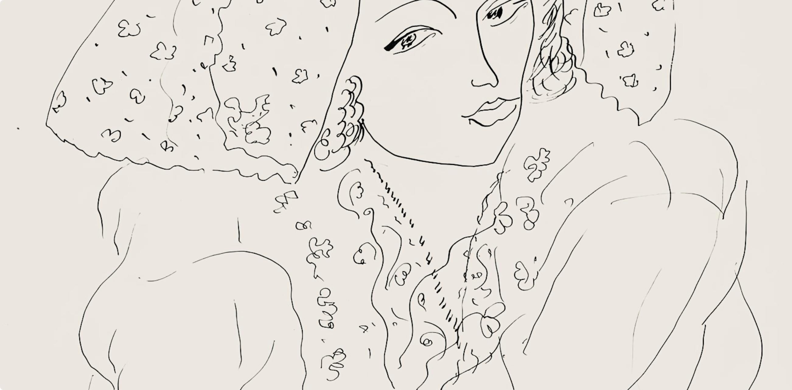Henri Matisse, Série I, var. 3 (Duthuit 9), Henri Matisse, Dessins, Thèmes et variations, Limited Edition Lithograph