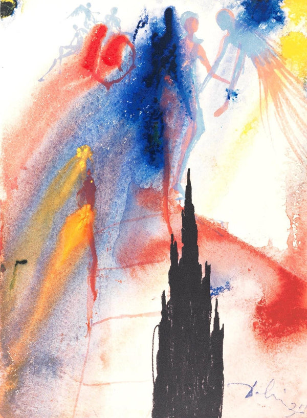 Salvador Dali, Composition (Michler/Löpsinger 1601), Romeo e Giulietta, Limited Edition Lithograph and Silkscreen