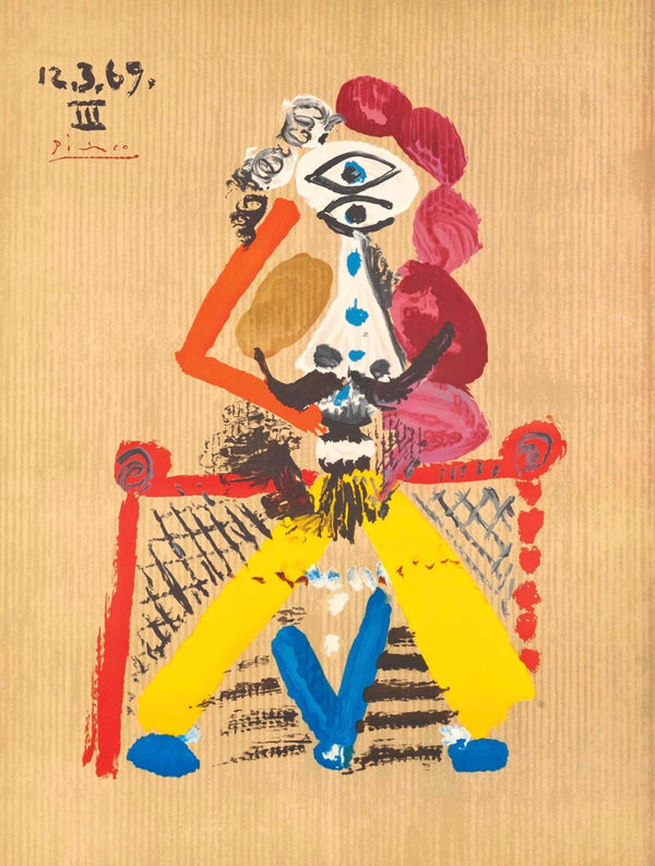 Pablo Picasso, Composition (Orozco 207-261), Vingt-Neuf Portraits Imaginaires, Limited Edition Lithograph