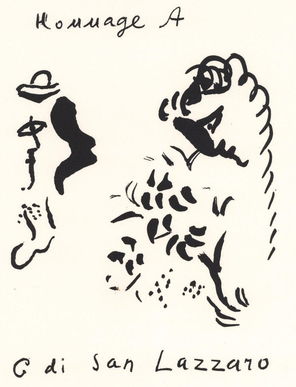 Marc Chagall, Composition, San Lazzaro et ses Amis, XXe Siècle, Limited Edition Lithograph