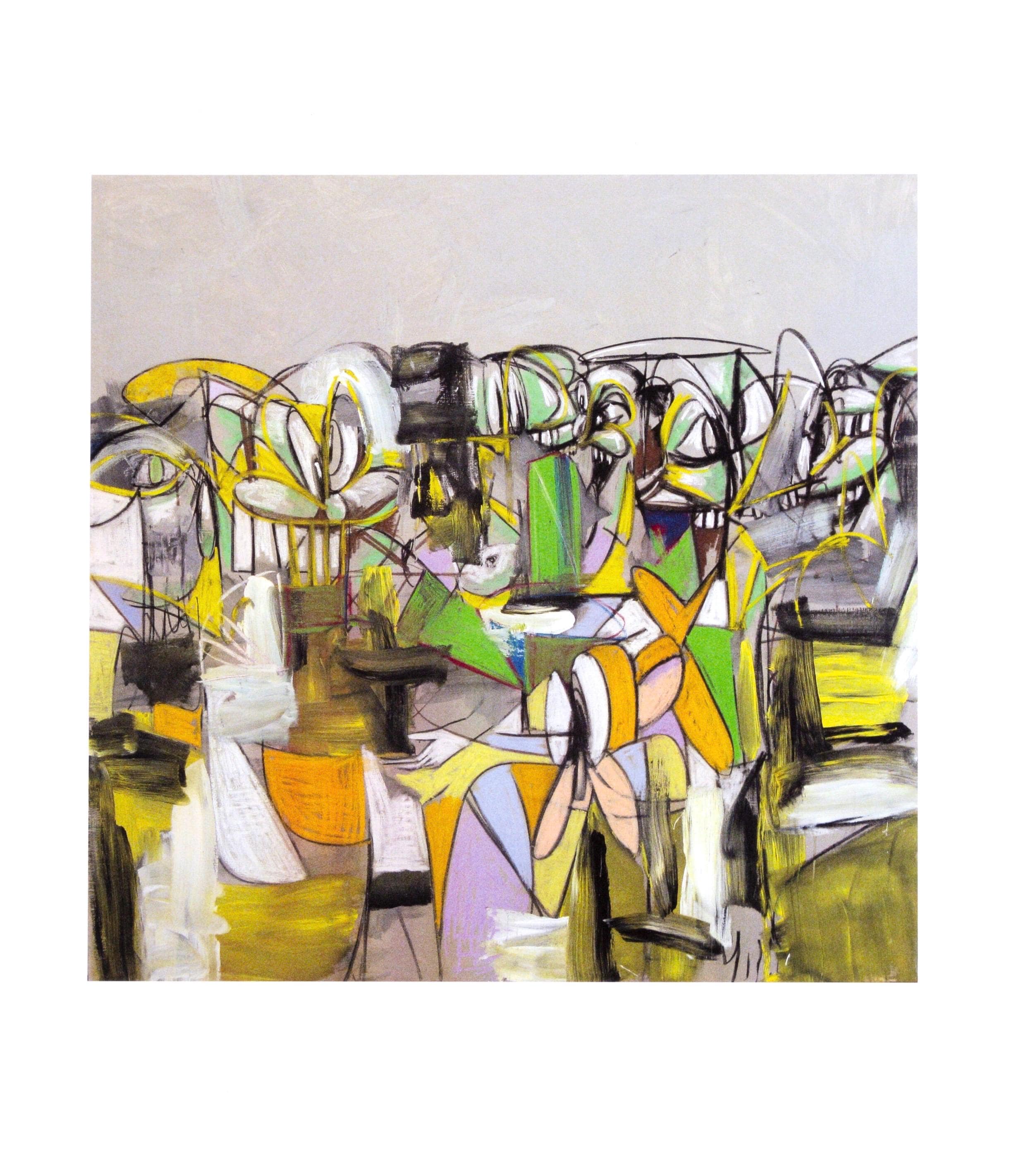George Condo, Compression V, Drawing Paintings, Limited Edition Four Color Process Print