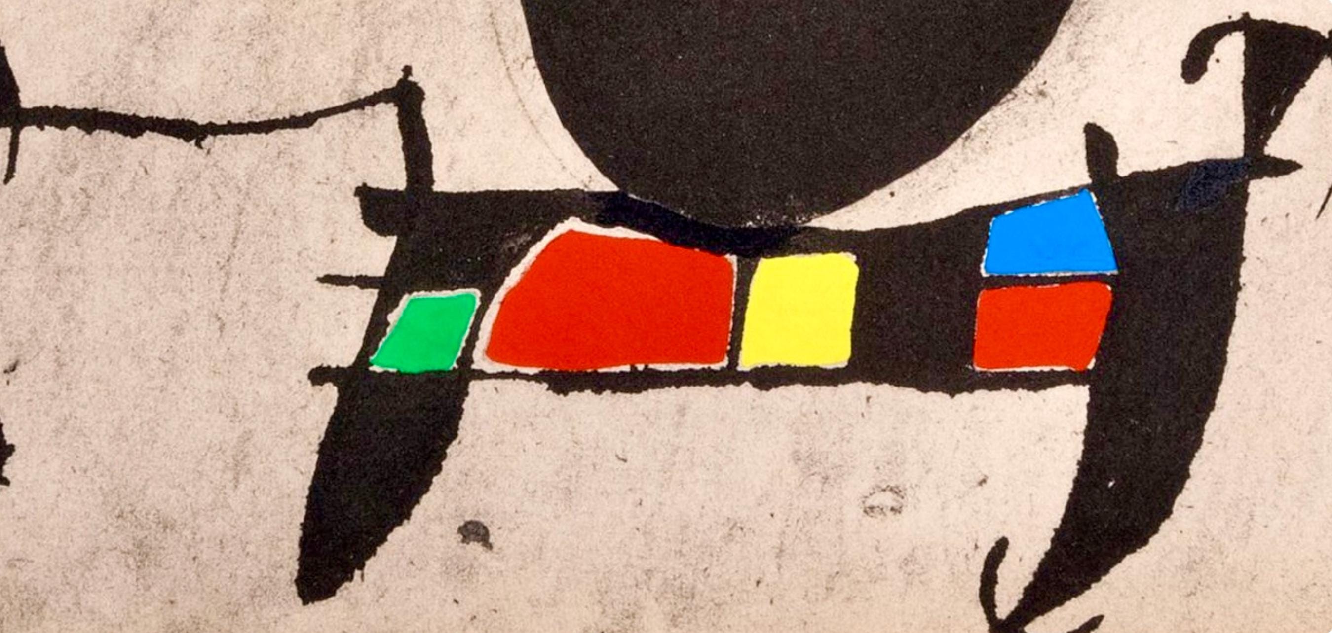 Joan Miró, Composition, Miró, Oiseau Solaire, Oiseau Lunaire, Étincelles, Limited Edition Lithograph