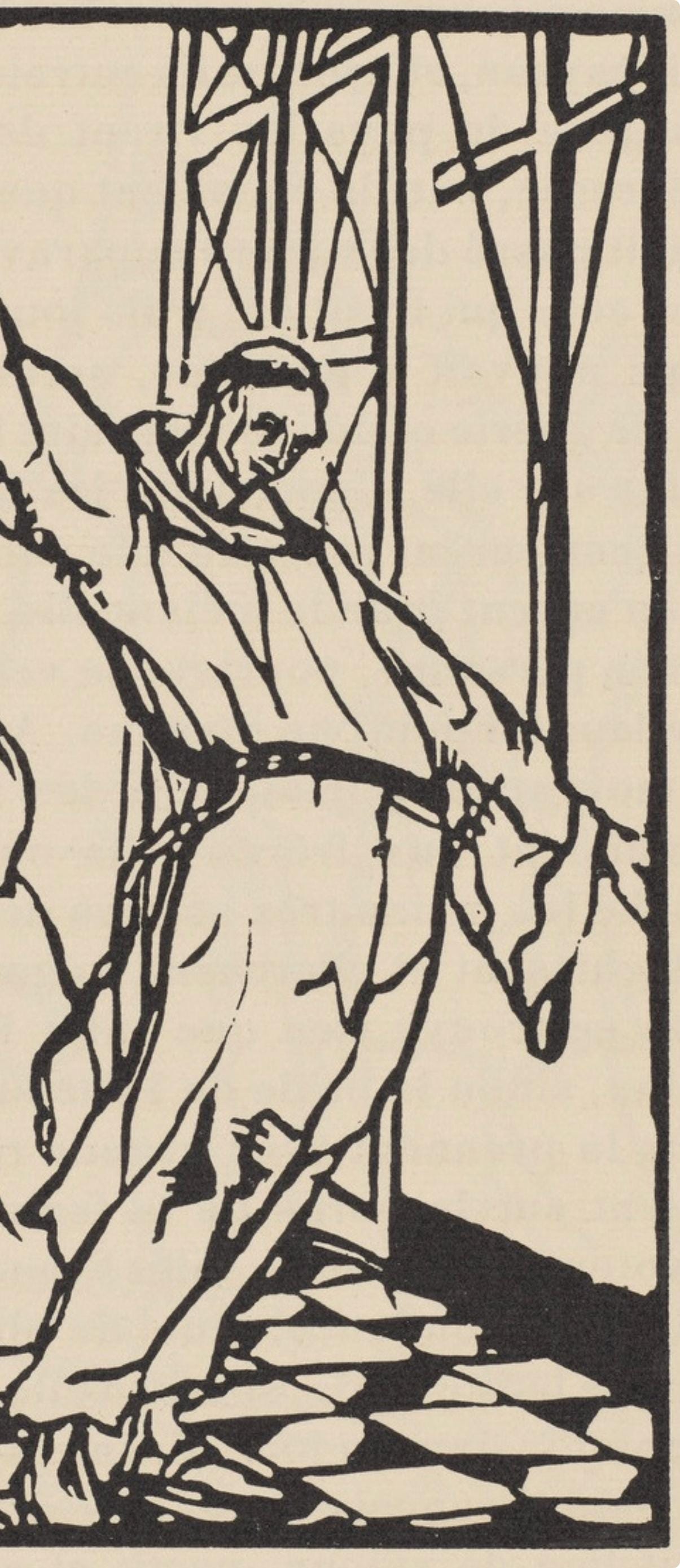 Émile Bernard, Composition (Morane, No. 100), Les Petites Fleurs de St. Françoise, Limited Edition Woodcut