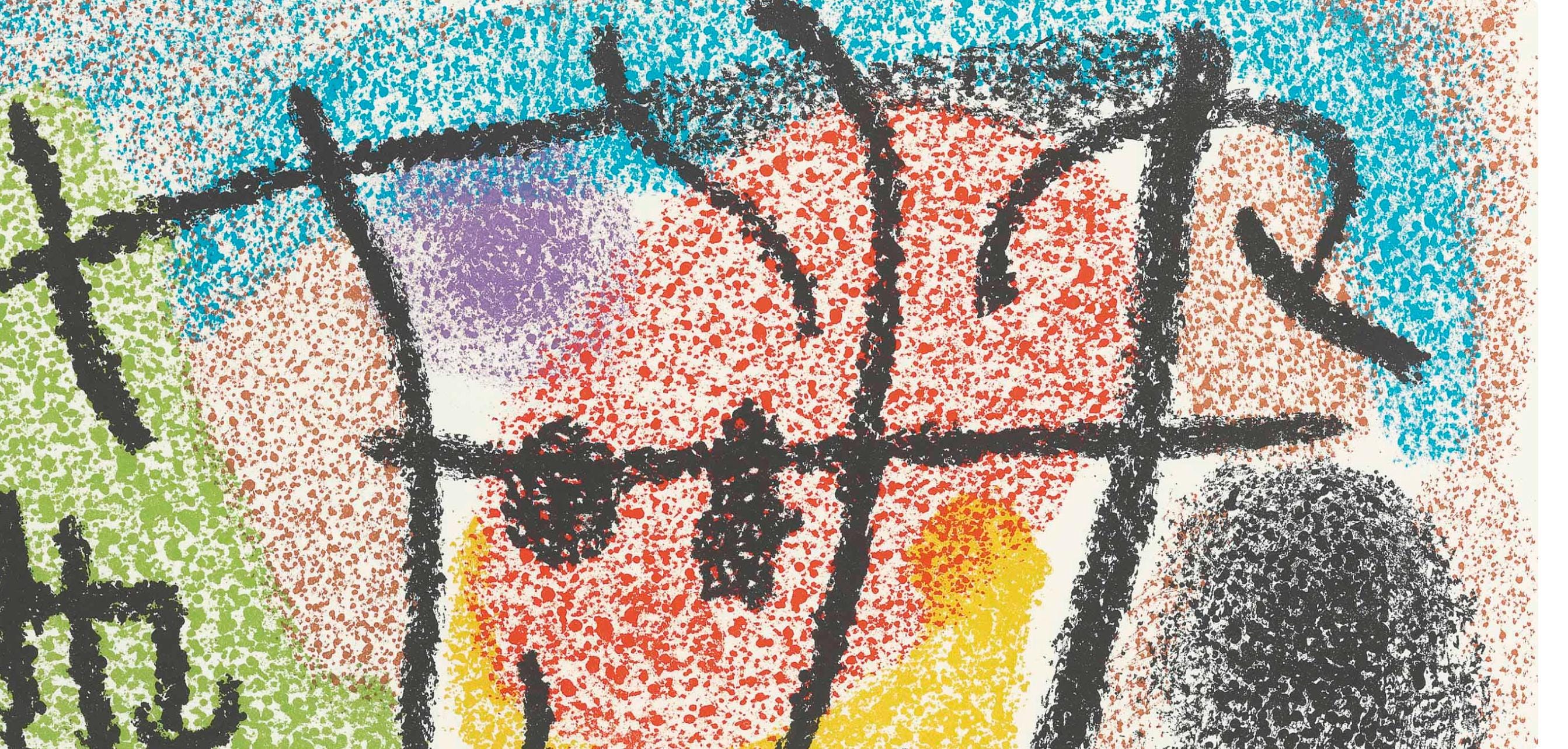 Joan Miró, Composition (Cramer 103; Mourlot 382-383), Miró Cartones 1956-1965, Limited Edition Lithograph
