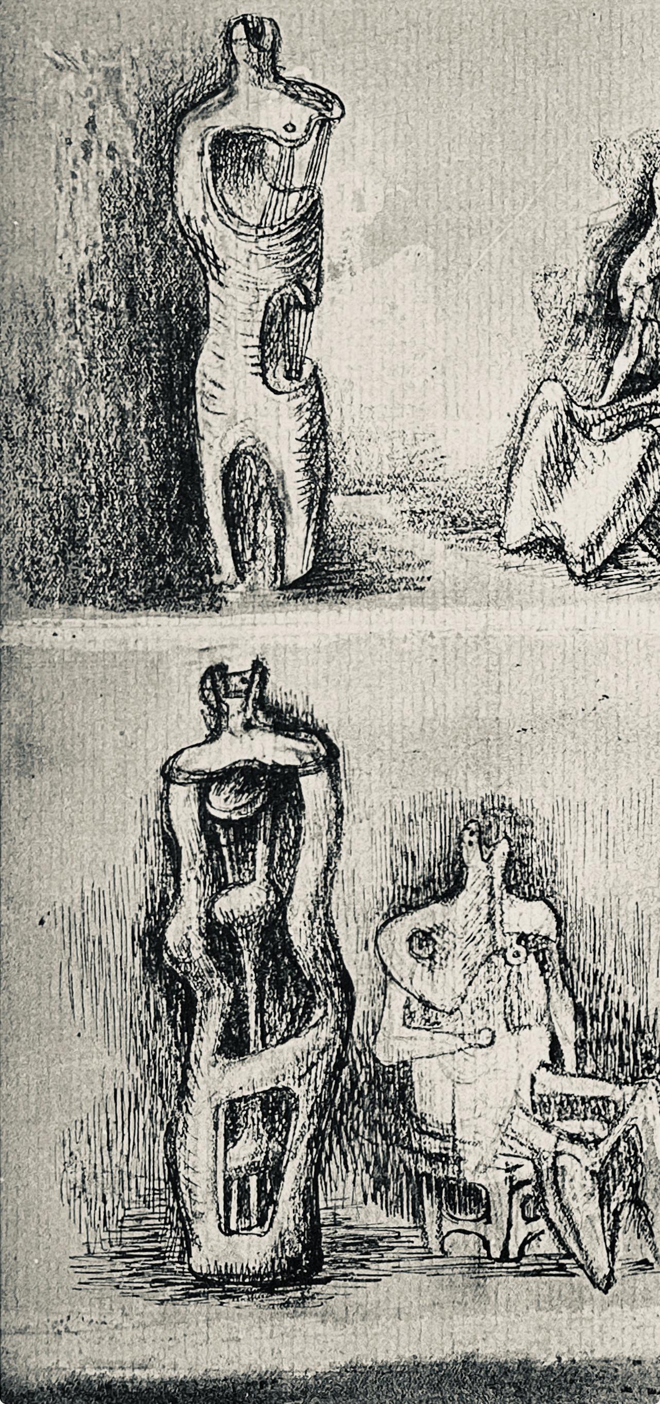 Henry Moore, Standing and Seated Figures, The Drawings of Henry Moore, Limited Edition Lithograph
