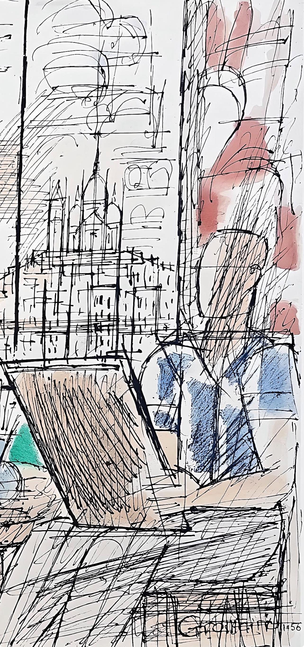 Marcel Gromaire, Composition, Éloge de Gromaire, Limited Edition Lithograph