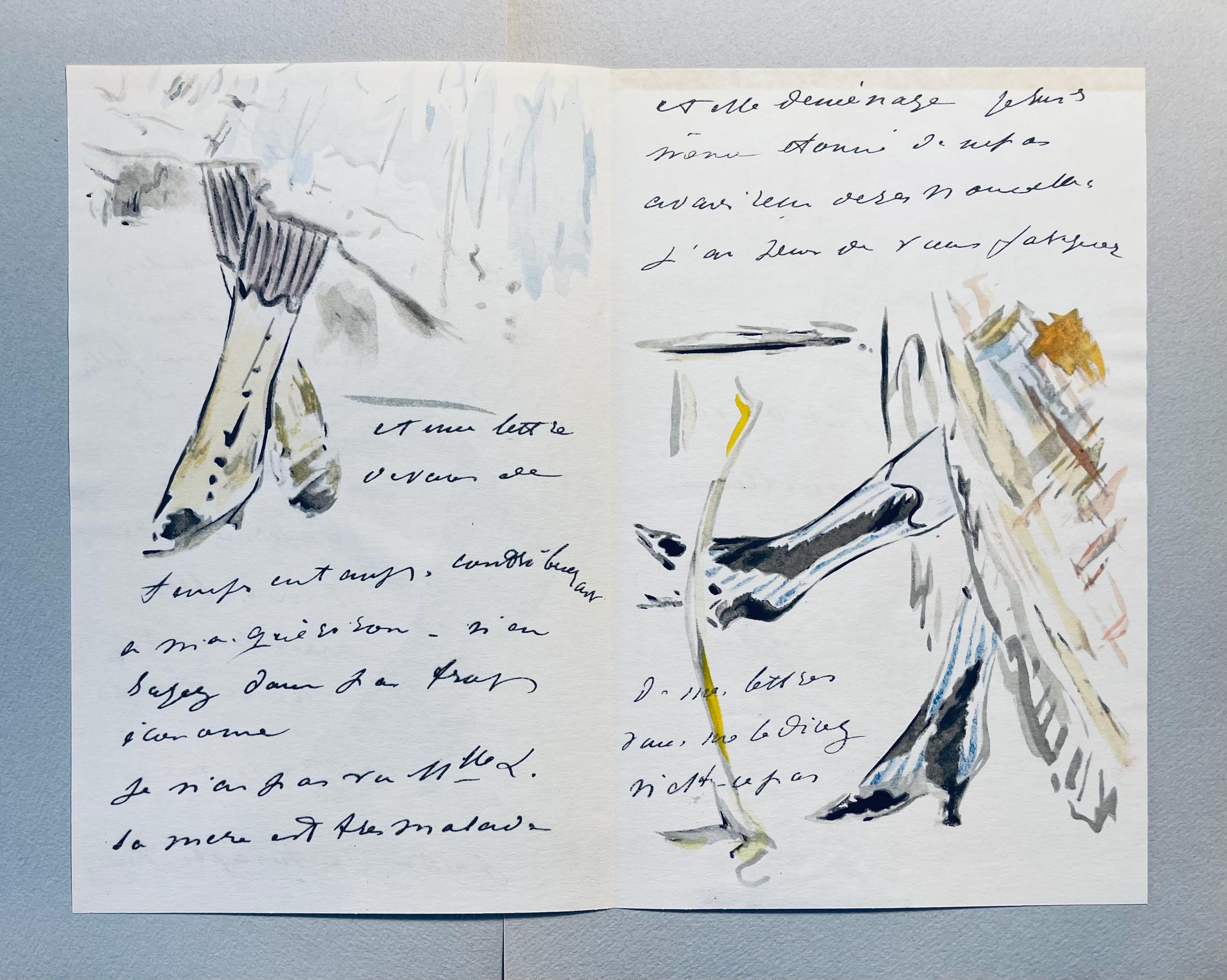 Édouard Manet, Composition, Édouard Manet, Letters with Aquarelles, Limited Edition Lithograph