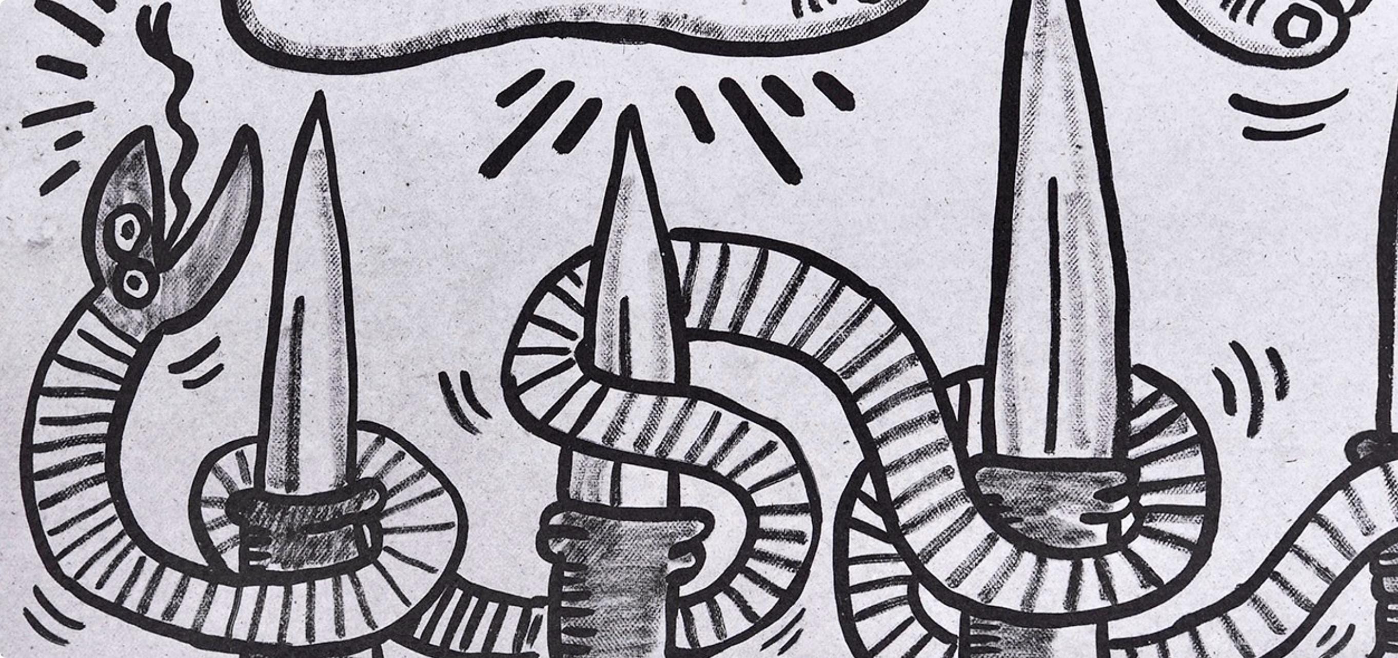 Keith Haring, Composition, Against All Odds, Limited Edition Lithograph