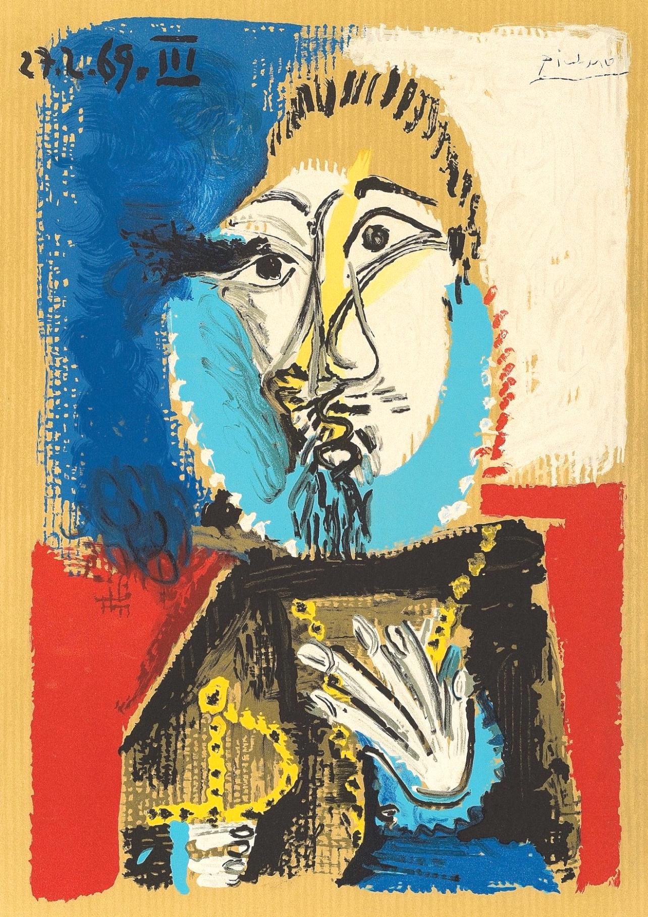 Pablo Picasso, Composition (Orozco 207-261), Vingt-Neuf Portraits Imaginaires, Limited Edition Lithograph