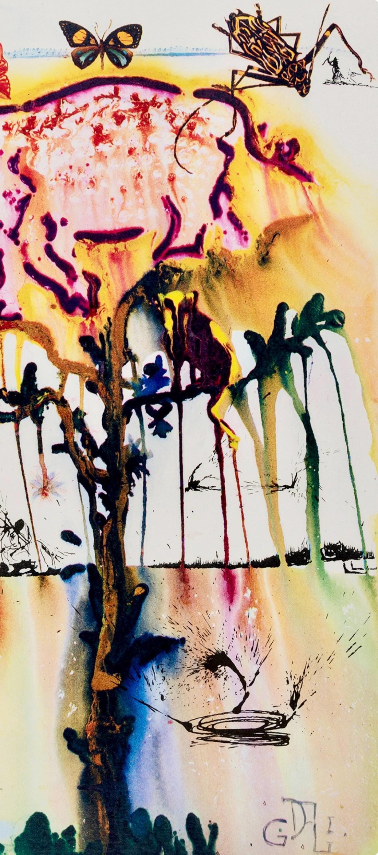 Salvador Dalí, Composition (Field 69-5, A-M), Alice's Adventures in Wonderland, Limited Edition Héliogravure