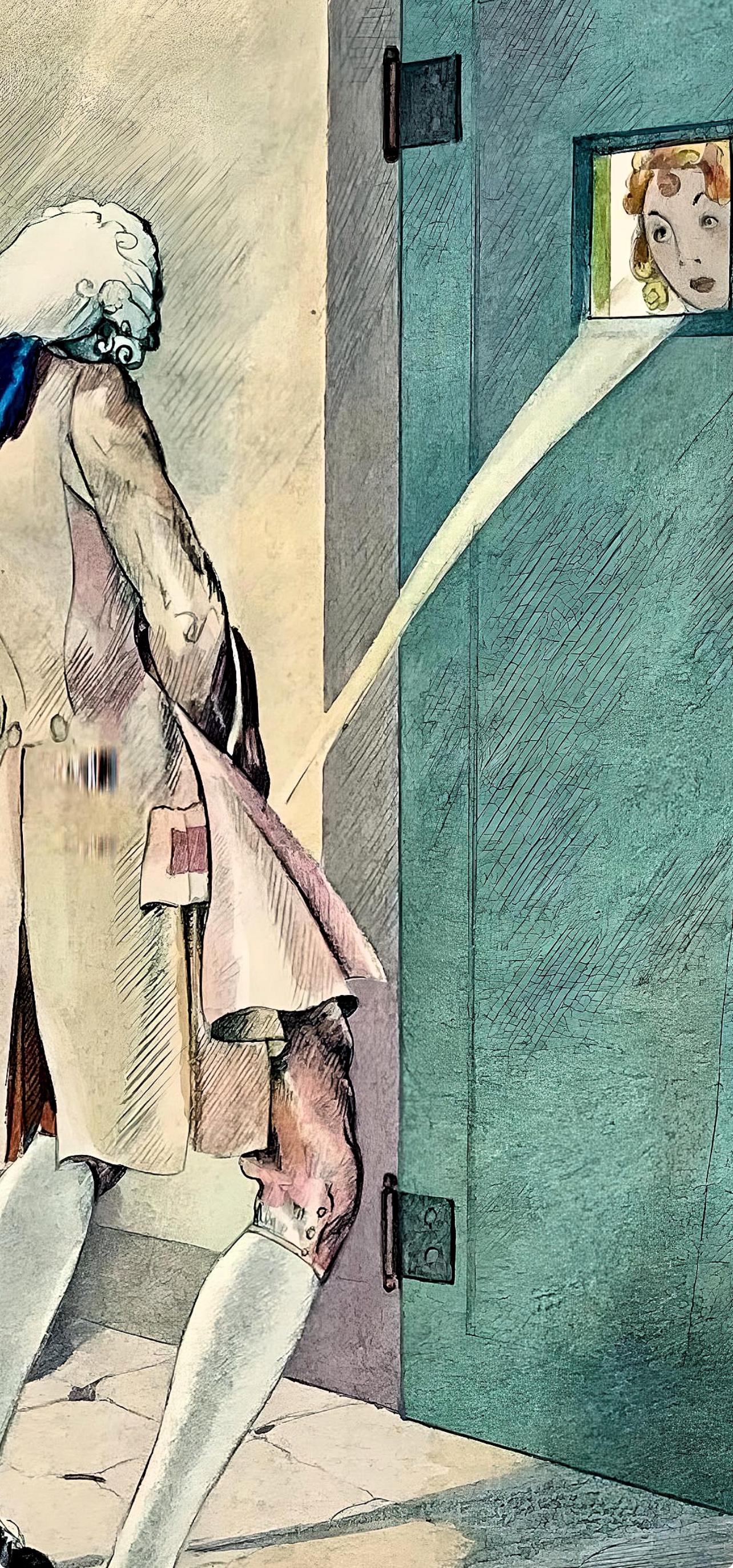 Umberto Brunelleschi, Composition, La Leçon d'amour dans un parc, Limited Edition Lithograph
