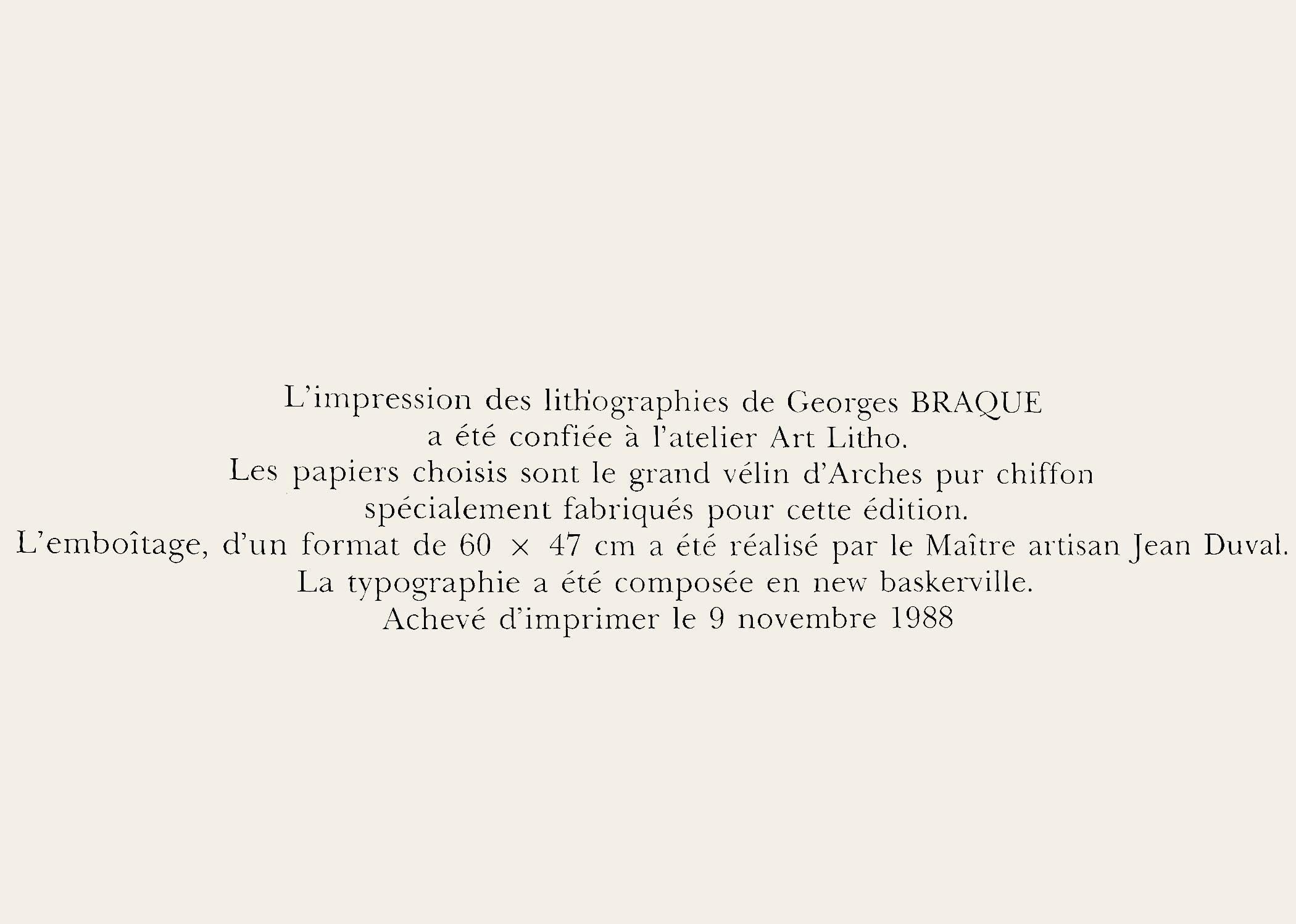 Georges Braque, Composition, Œdipe roi de Sophocle, Limited Edition Lithograph