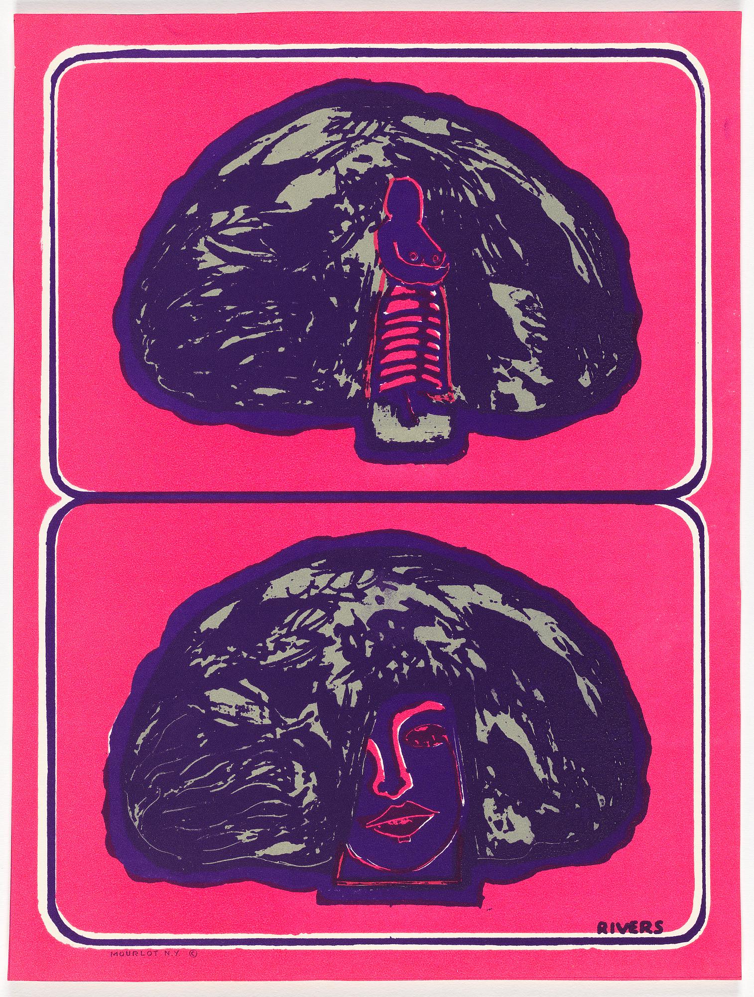 Larry Rivers, A Hut can be a Hairdo, Art in America, Limited Edition Lithograph