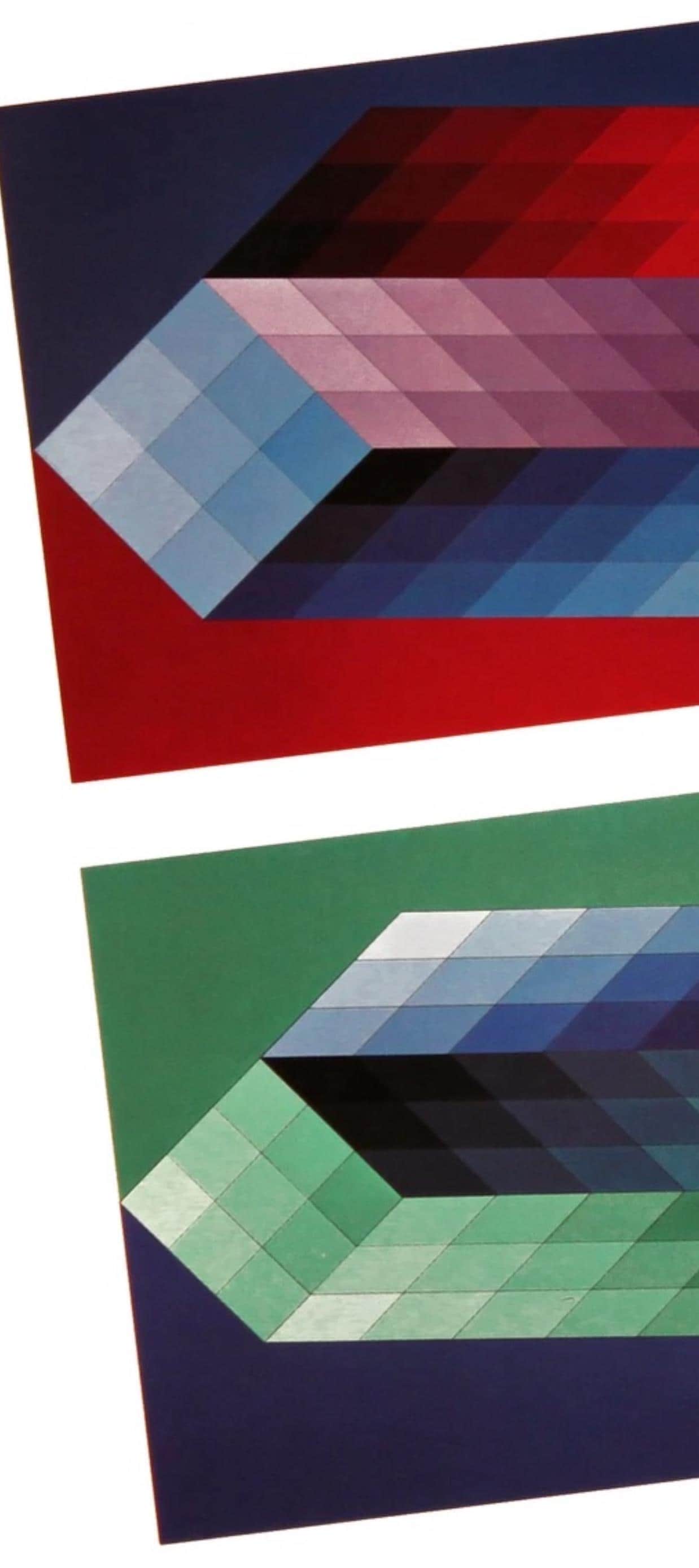 Victor Vasarely, Composition, Hommage à Hexagone, Limited Edition Héliogravure