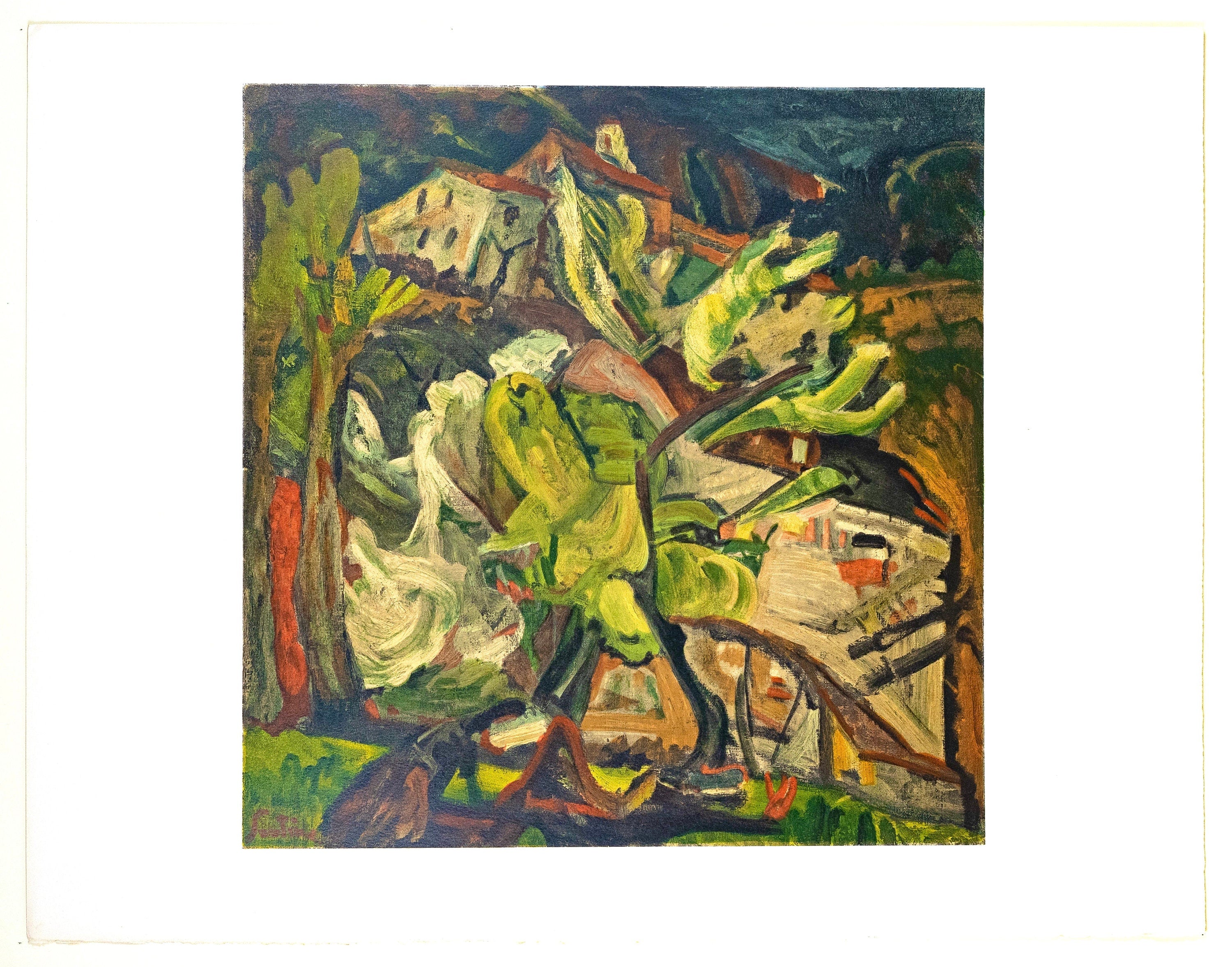 Chaïm Soutine, Paysage à Cagnes, Soutine, Collection Pierre Lévy, Limited Edition Lithograph