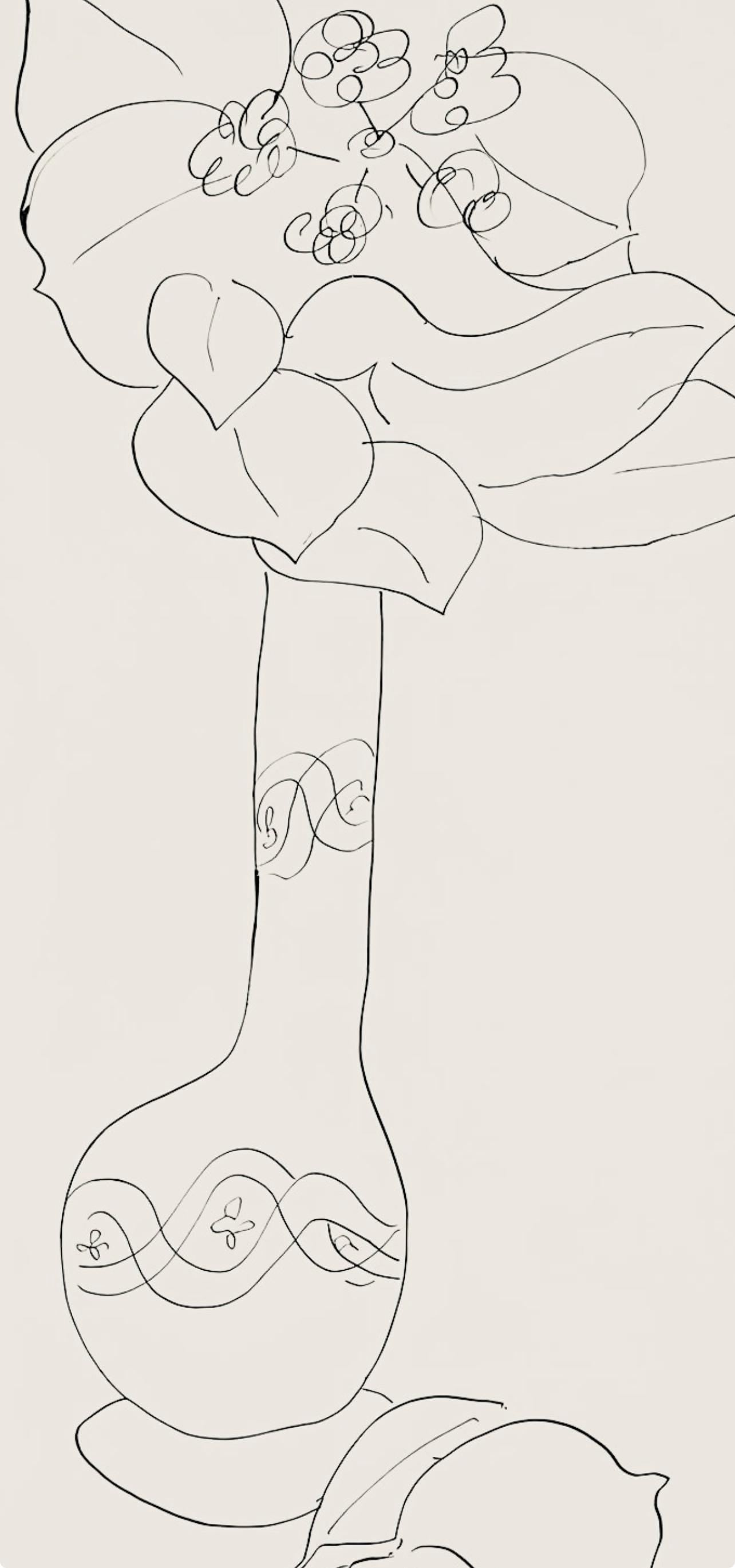 Henri Matisse, Série J, var. 2 (Duthuit 9), Henri Matisse, Dessins, Thèmes et variations, Limited Edition Lithograph