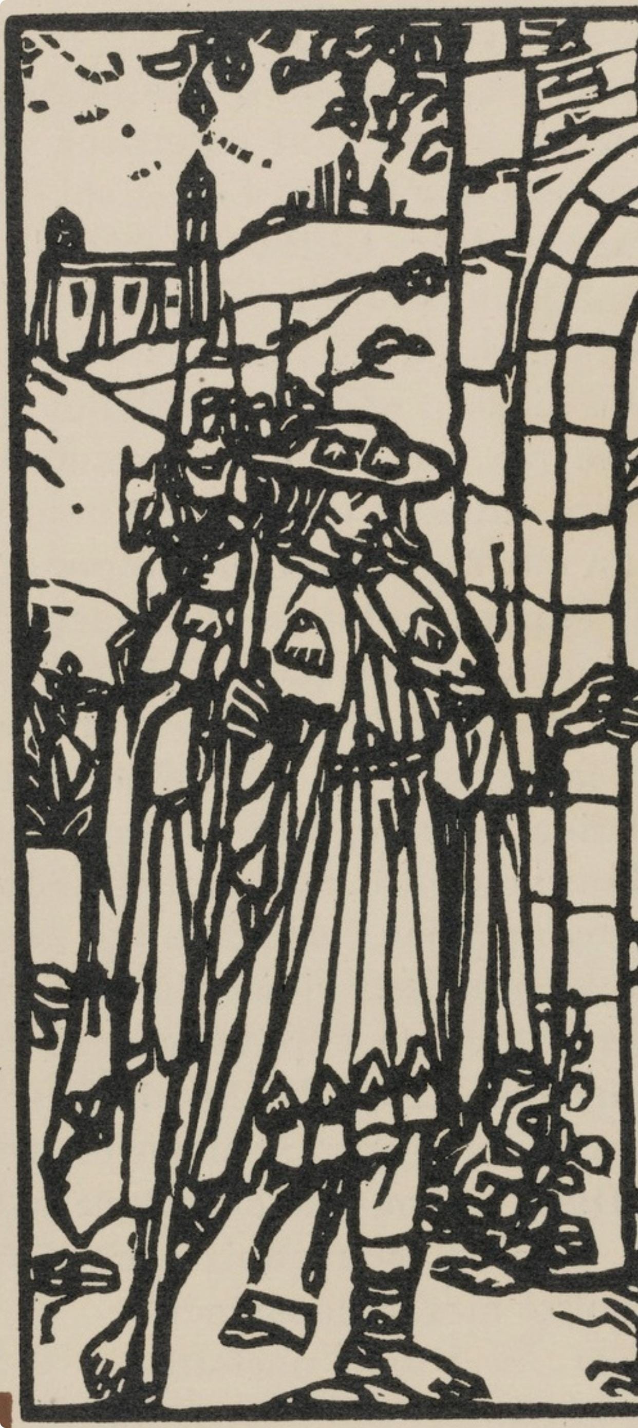 Émile Bernard, Composition (Morane, No. 100), Les Petites Fleurs de St. Françoise, Limited Edition Woodcut