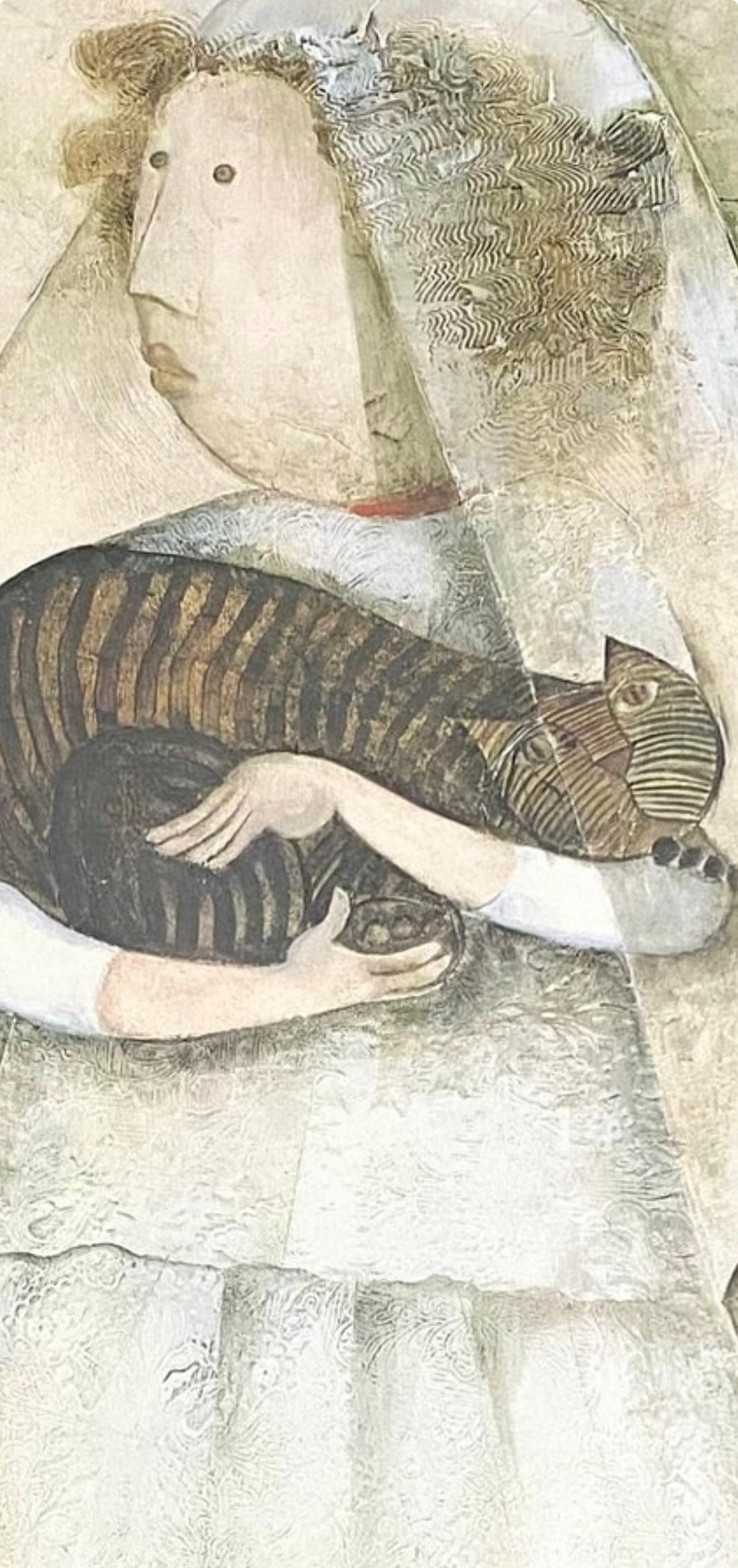 Graciela Rodo Boulanger, Le chat de la Mariee, Original Edition Offset Lithograph