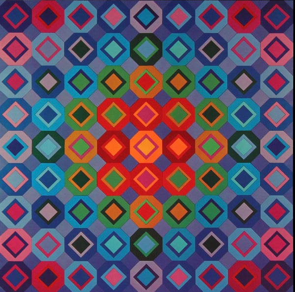 Victor Vasarely, Composition, Octogone, Limited Edition Héliogravure