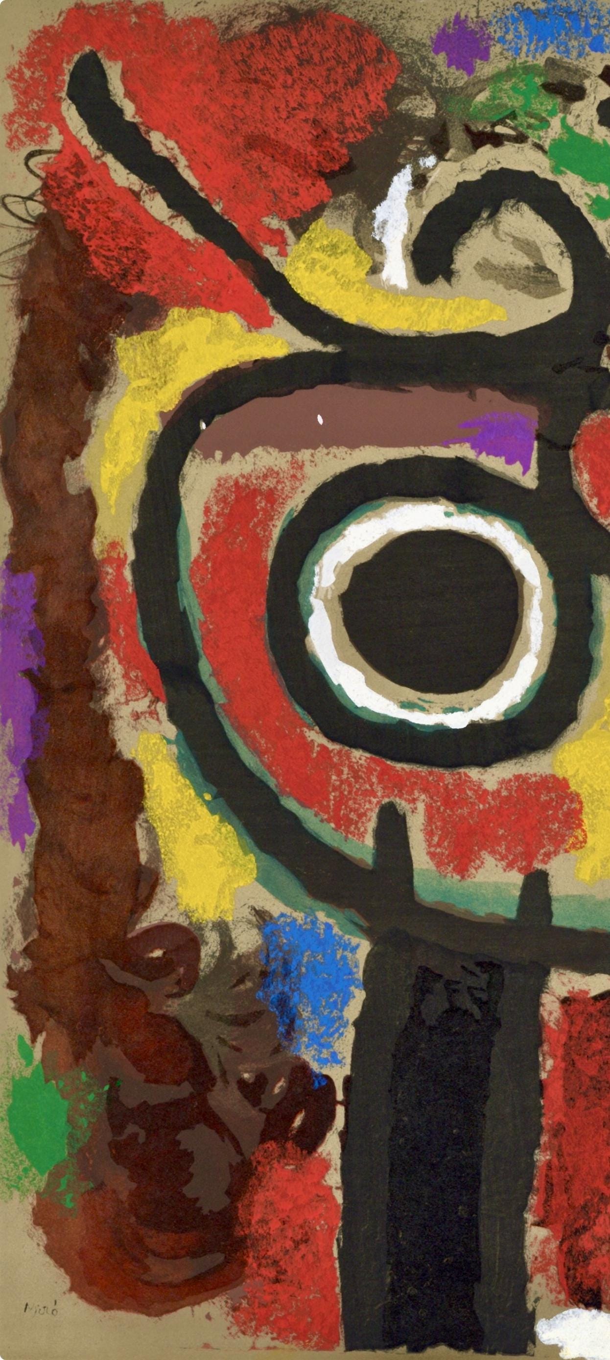 Joan Miró, Composition (Cramer 103; Mourlot 382-383), Miró Cartones 1956-1965, Limited Edition Lithograph