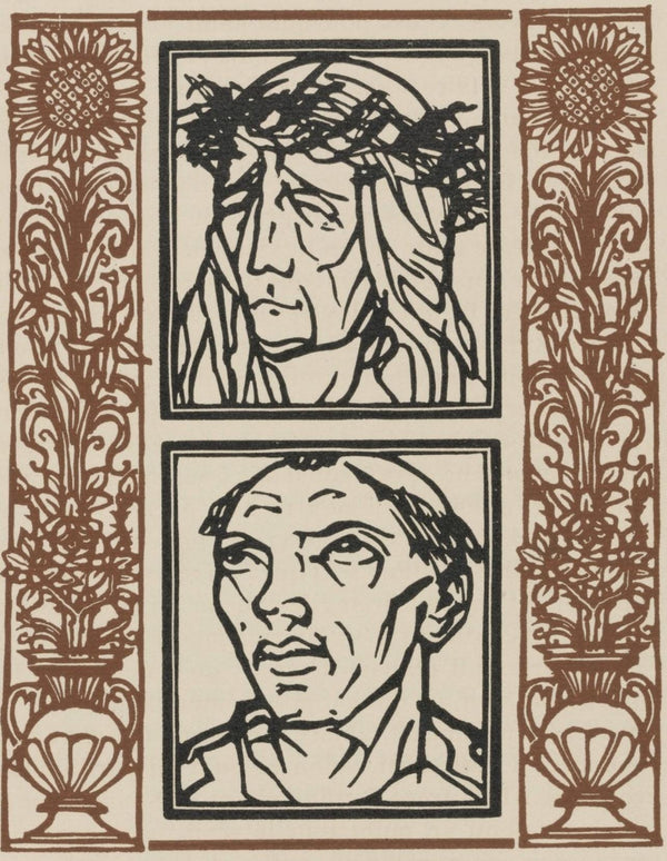 Émile Bernard, Composition (Morane, No. 100), Les Petites Fleurs de St. Françoise, Limited Edition Woodcut