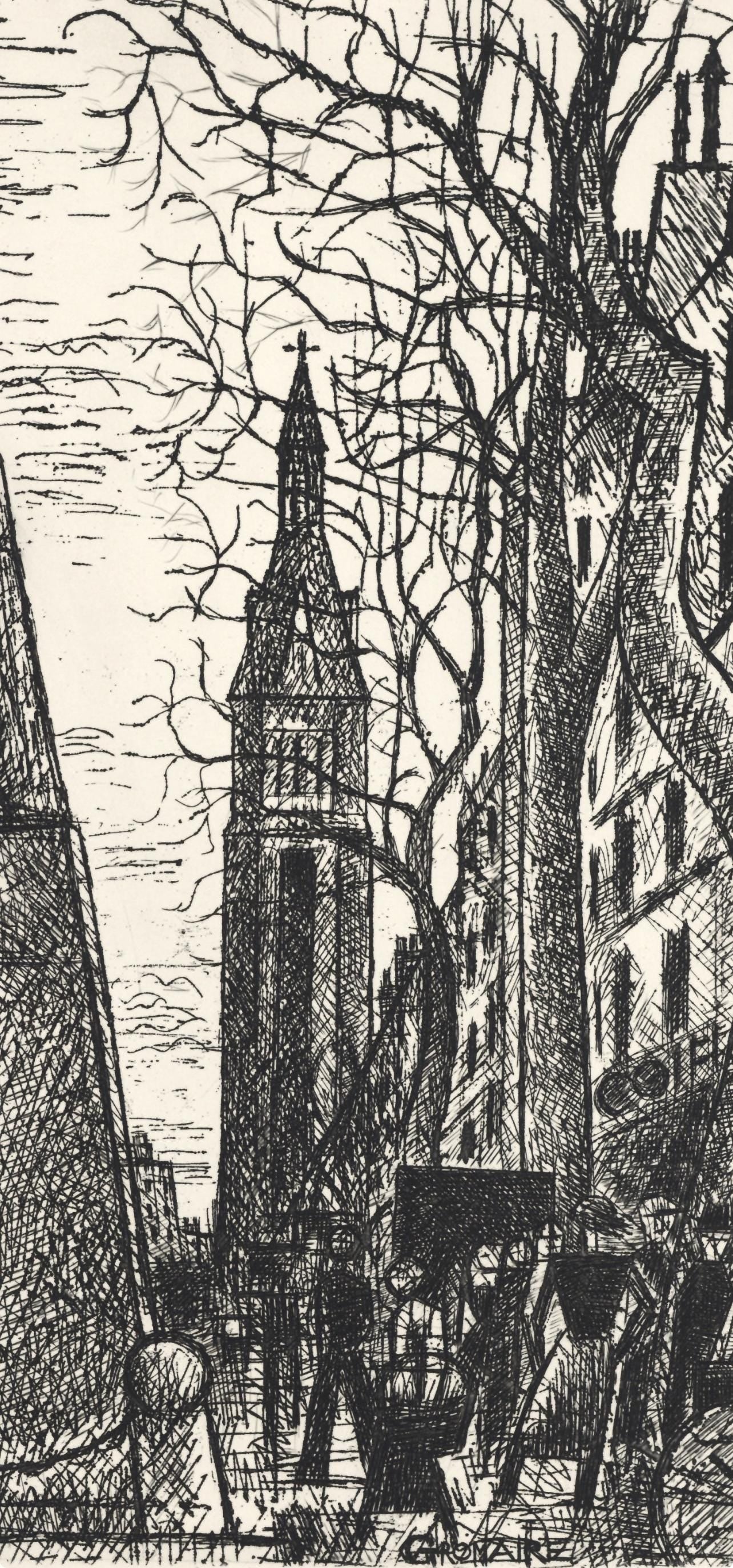 Marcel Gromaire, Petit-Montroug, A La gloire à Paris, Limited Edition Etching