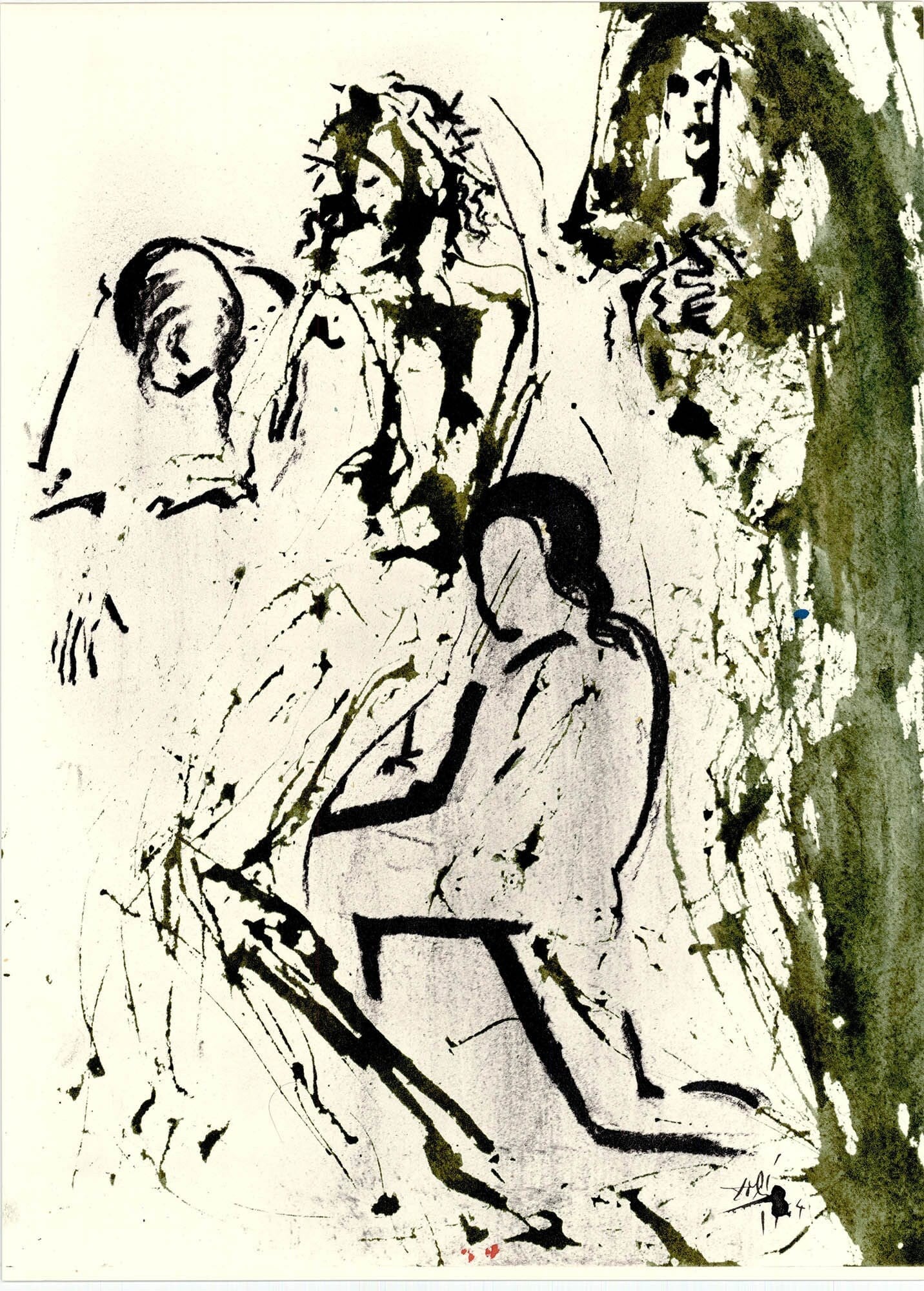 Salvador Dali, Composition (Michler/Löpsinger 1600; Field 69-3), Biblia Sacra, Limited Edition Lithograph
