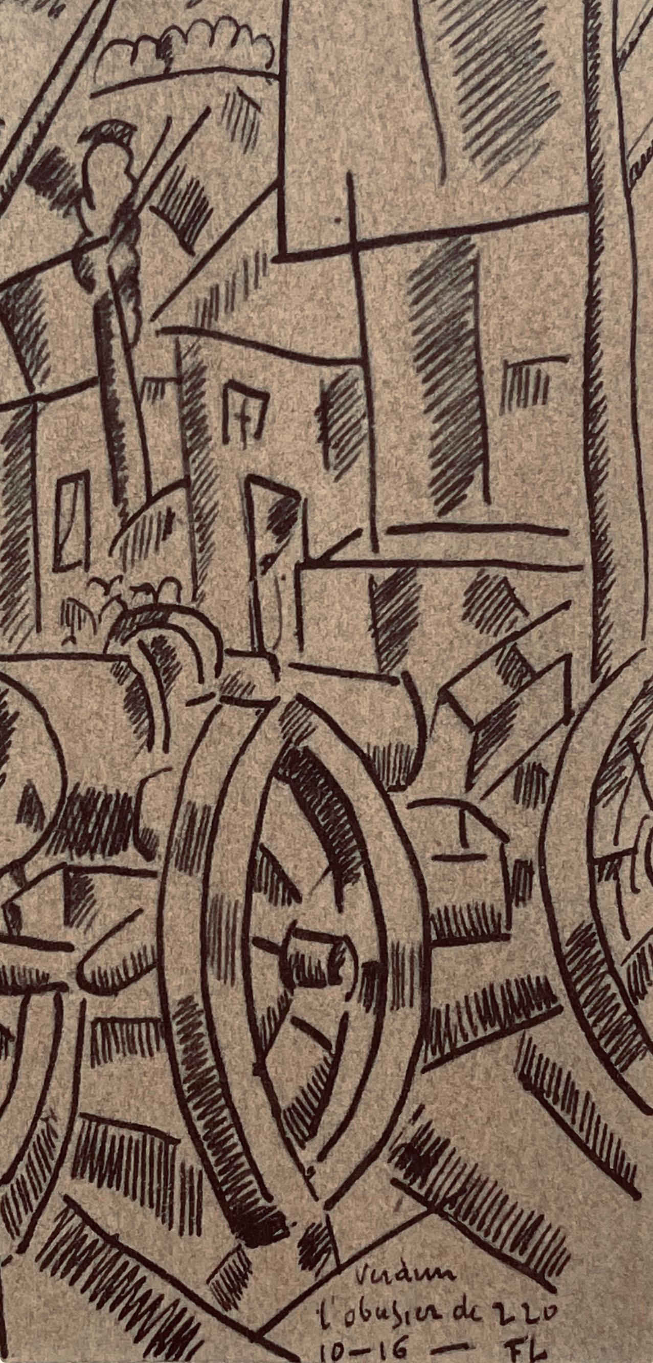 Fernand Léger, L'obusier De 220, Fernand Léger, Dessins de Guerre, Limited Edition Lithograph