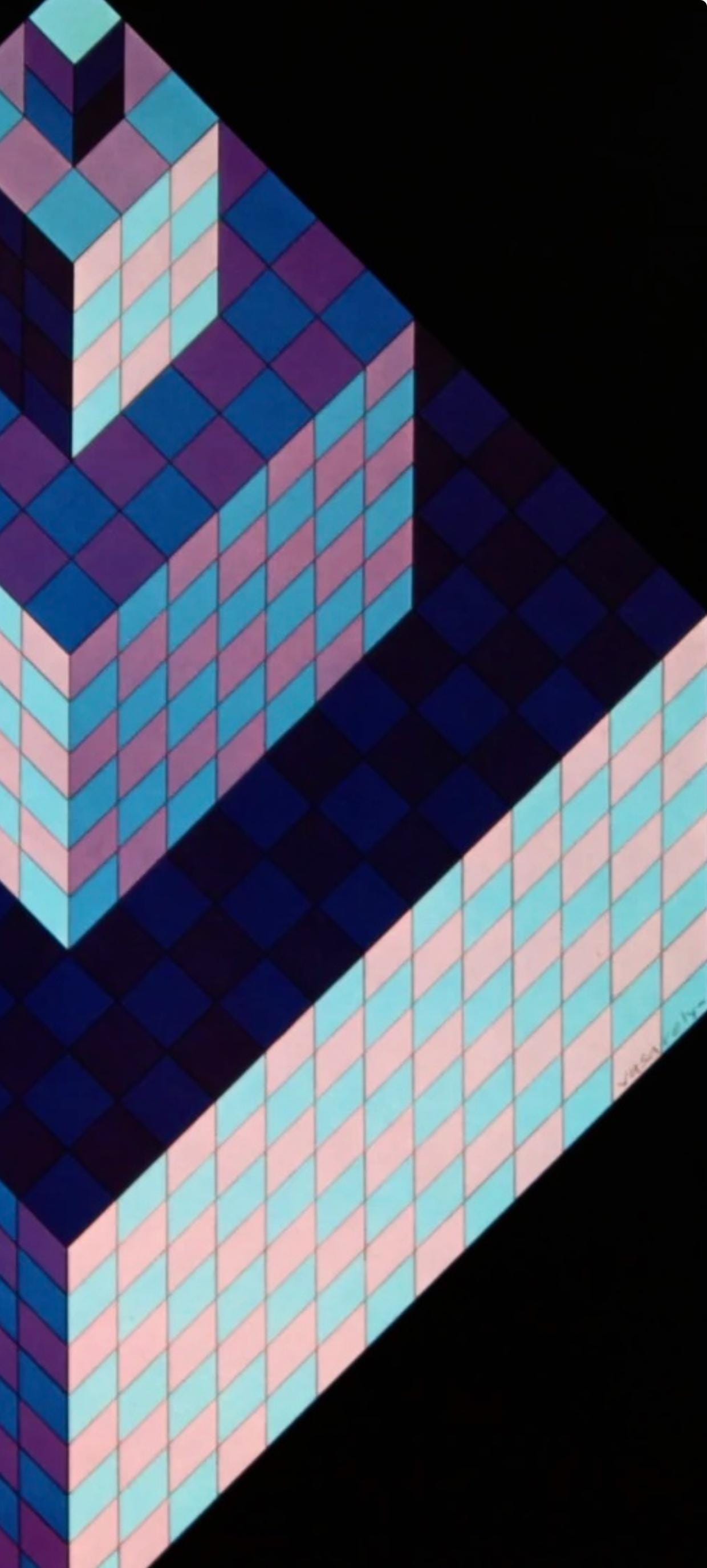Victor Vasarely, Composition, Hexagone, Limited Edition Héliogravure