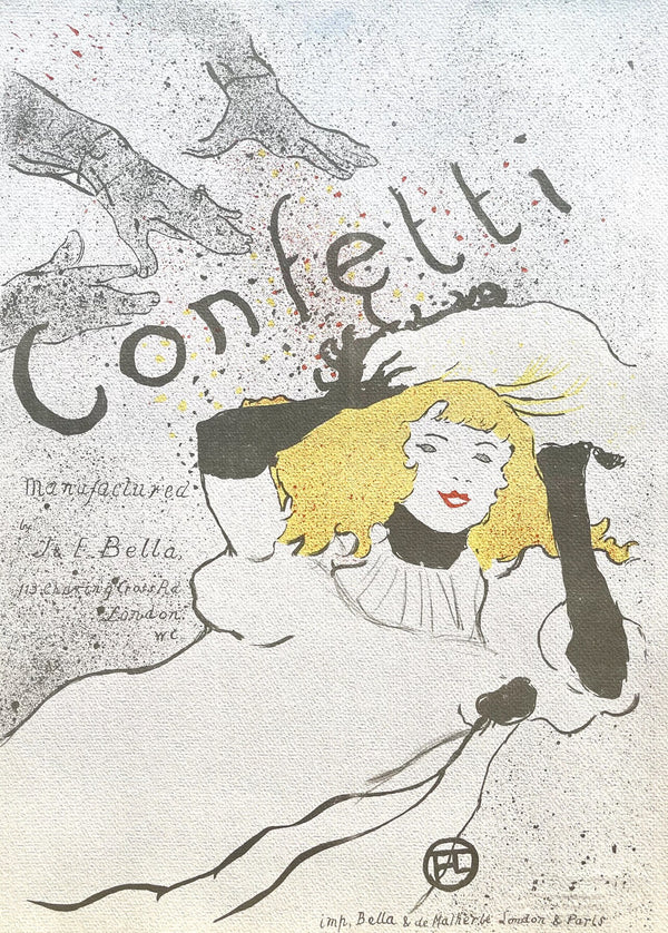 Henri de Toulouse-Lautrec, Confetti, TLautrec, Philadelphia Museum of Art, Limited Edition Lithograph